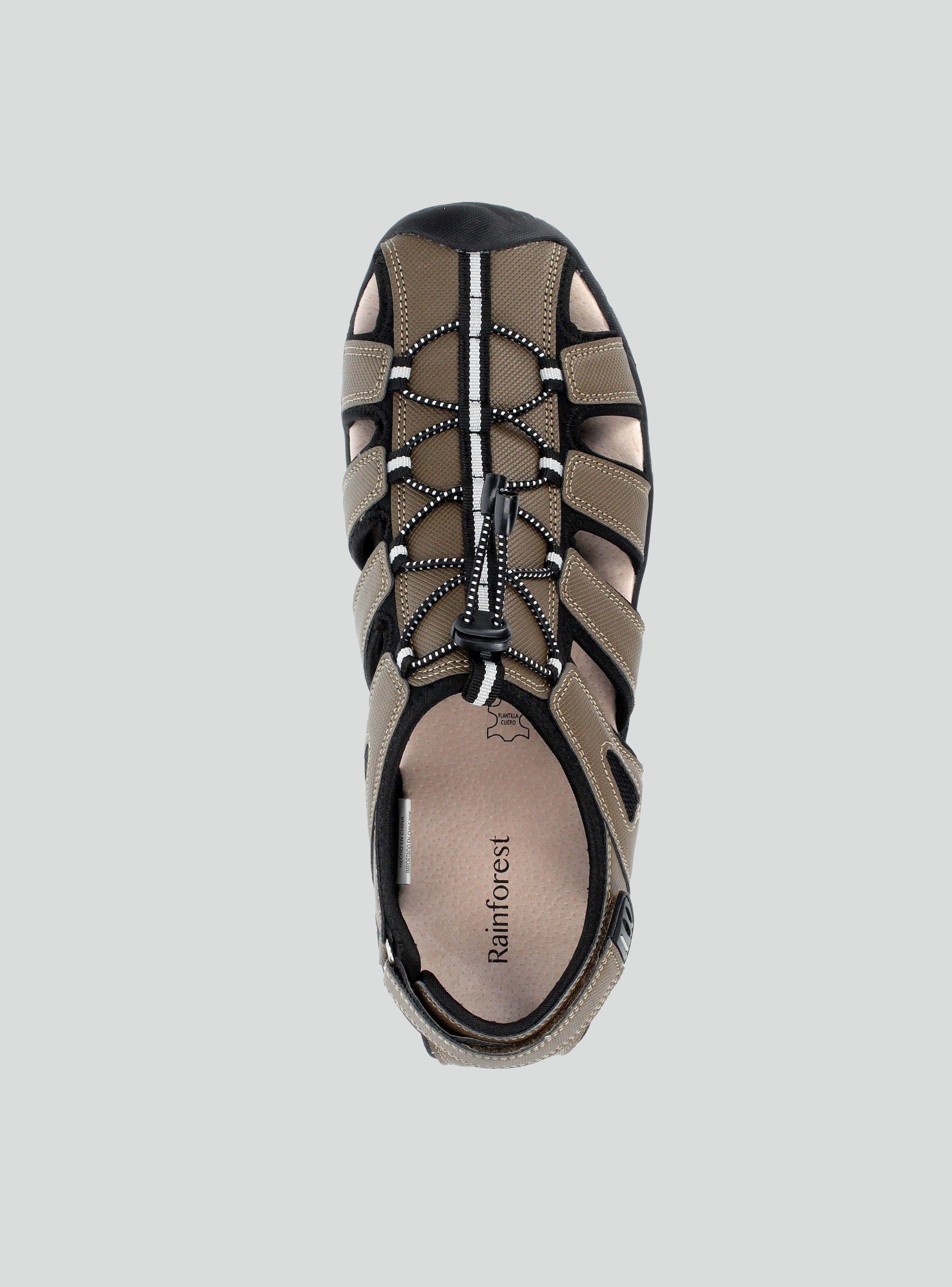 Sandalia Sport Semi Abierta Elastico Velcro Hombre-3