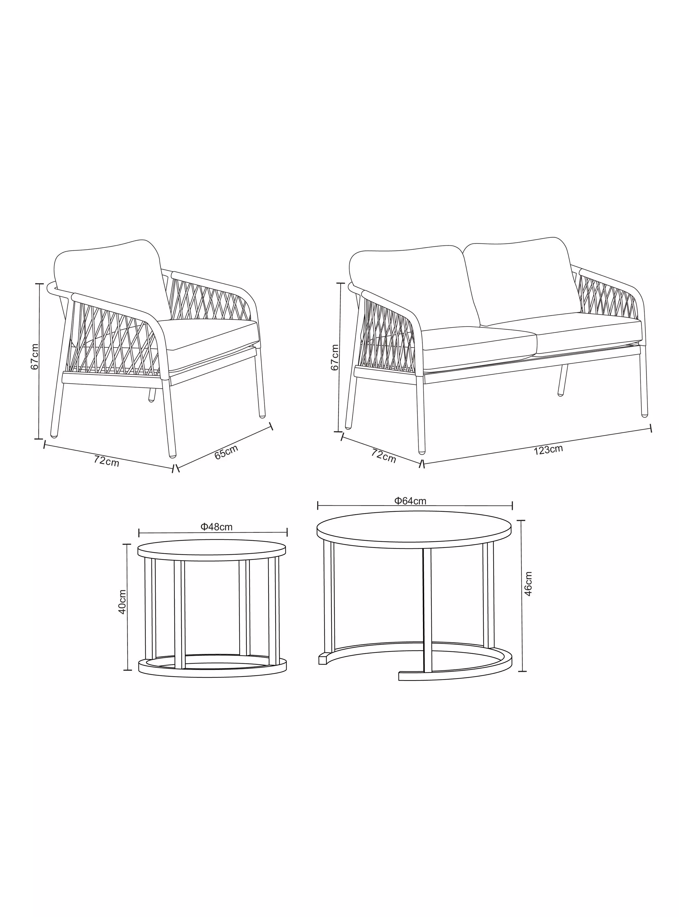 Juego de Living Terraza Queens-2