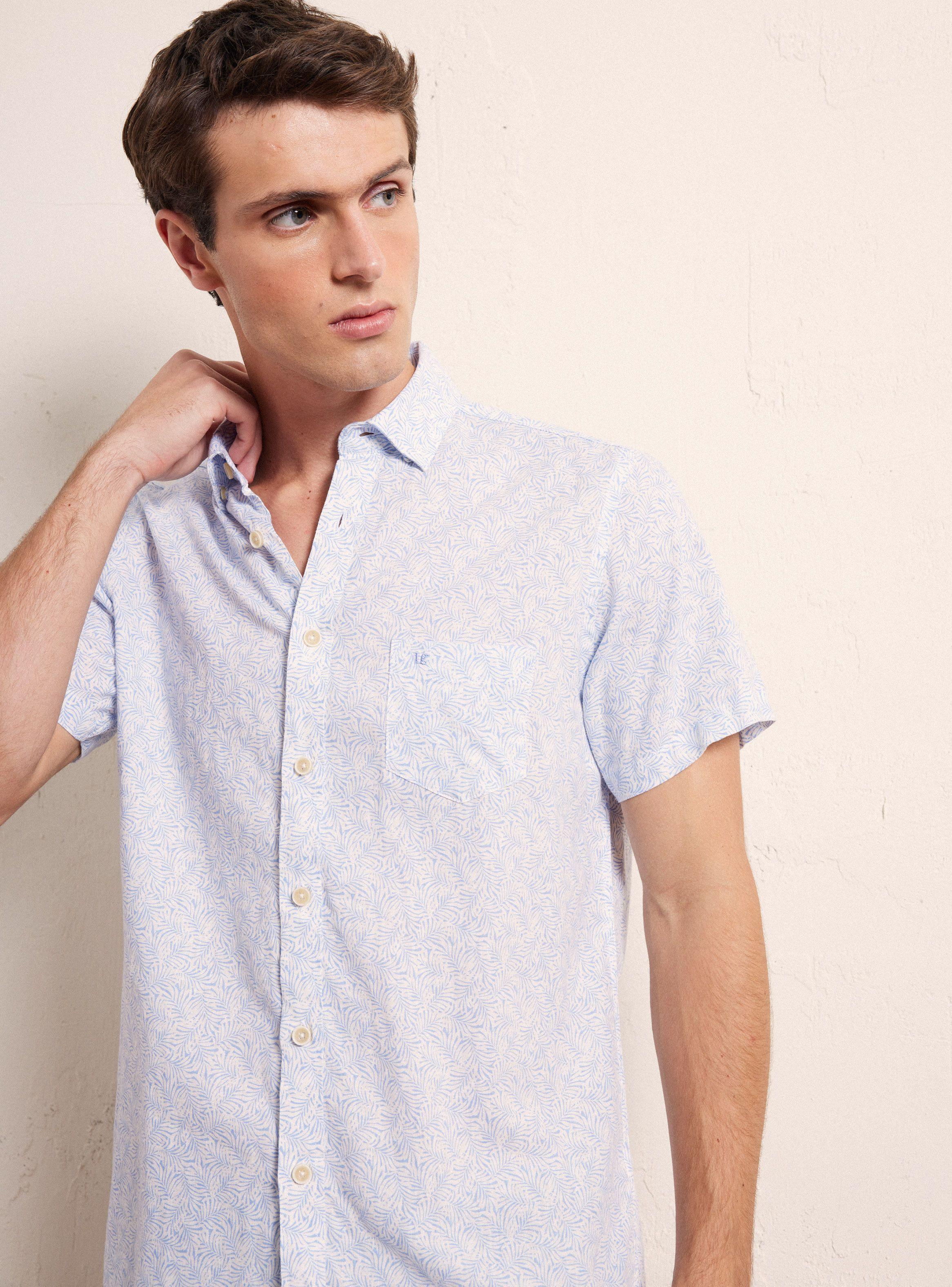 Camisa Manga Corta Hoja Tropical-2
