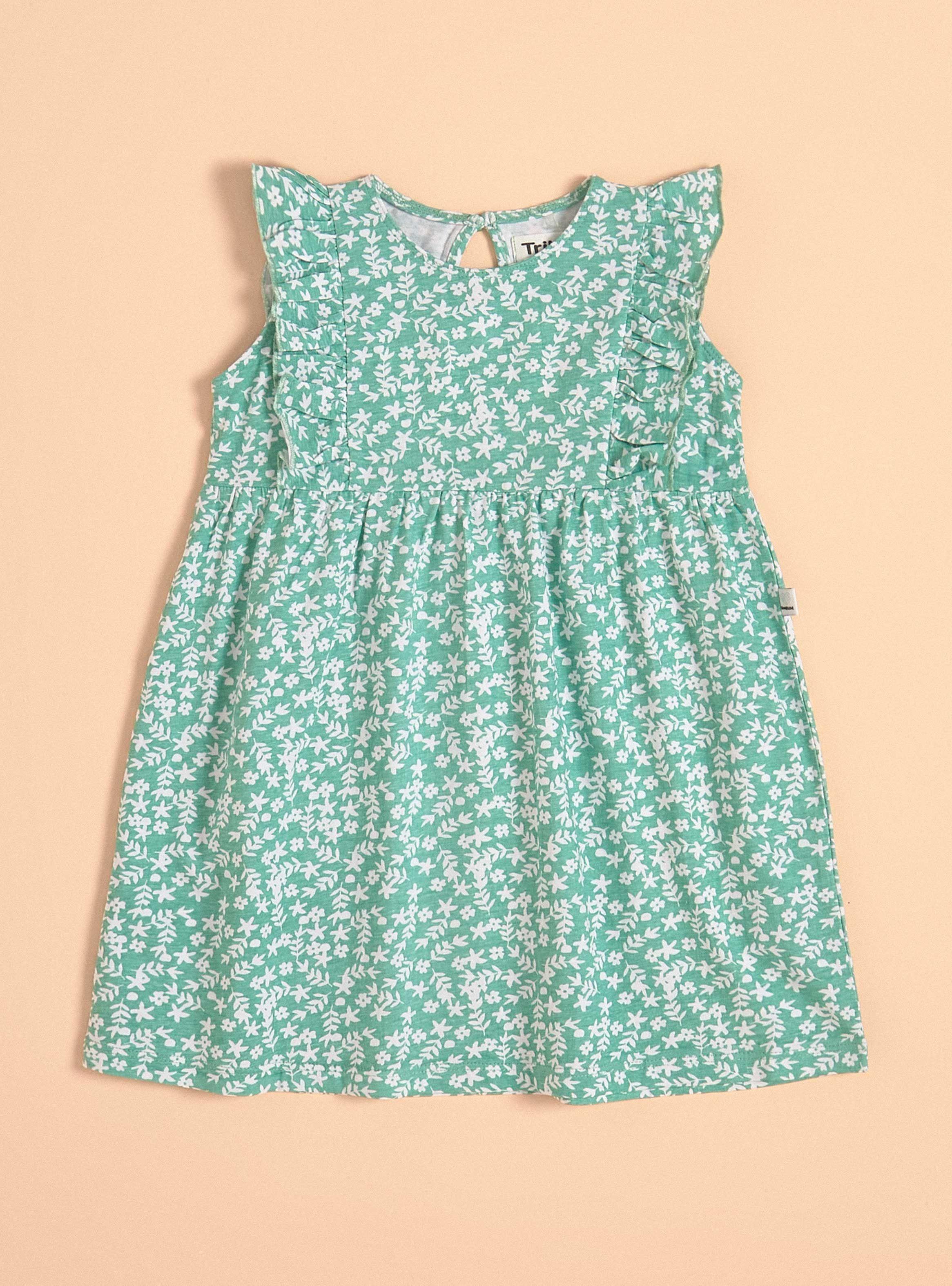 Vestido Estampado con Vuelos en las Mangas-0