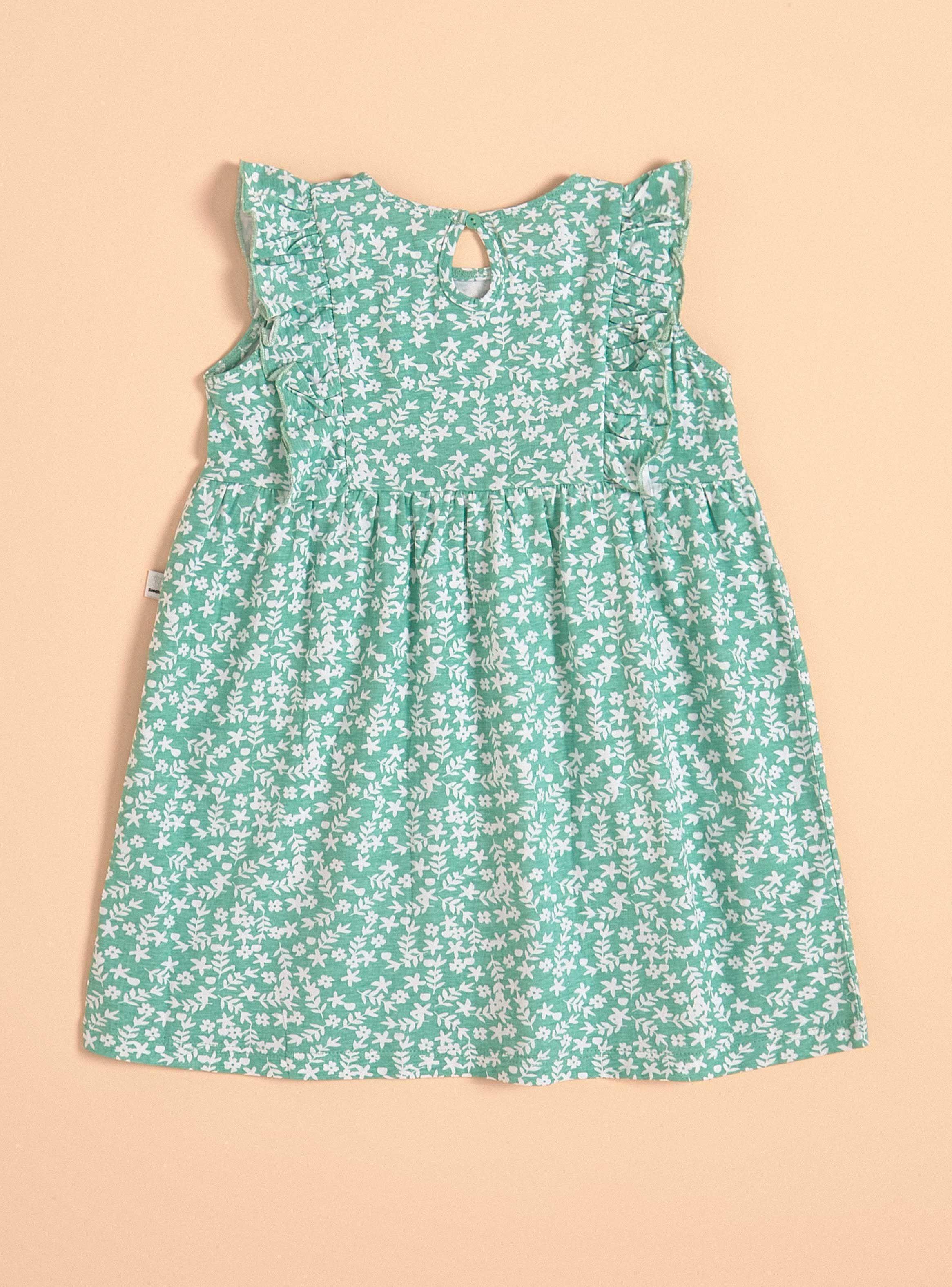 Vestido Estampado con Vuelos en las Mangas-1