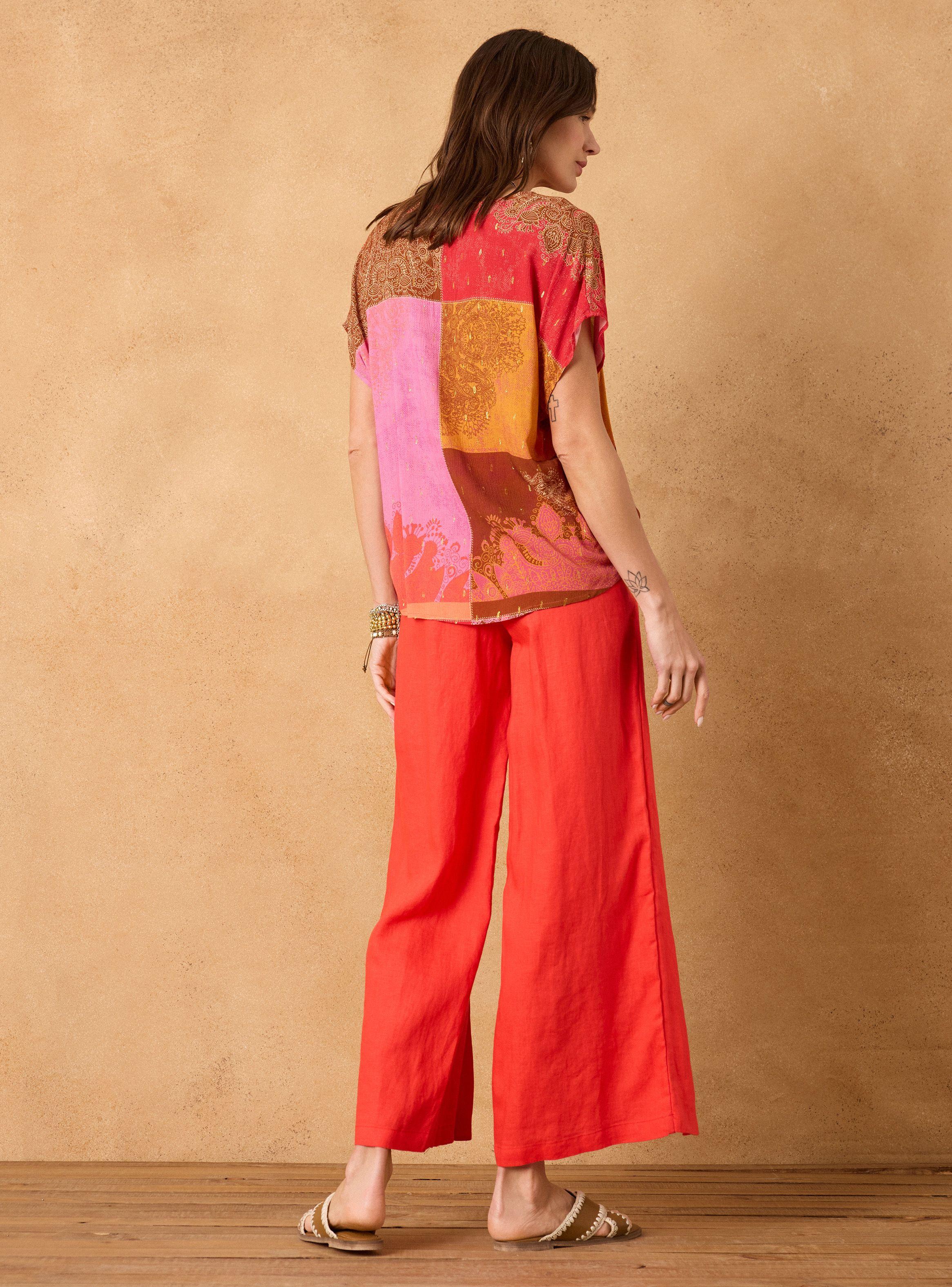 Blusa Estampada Anudada-5