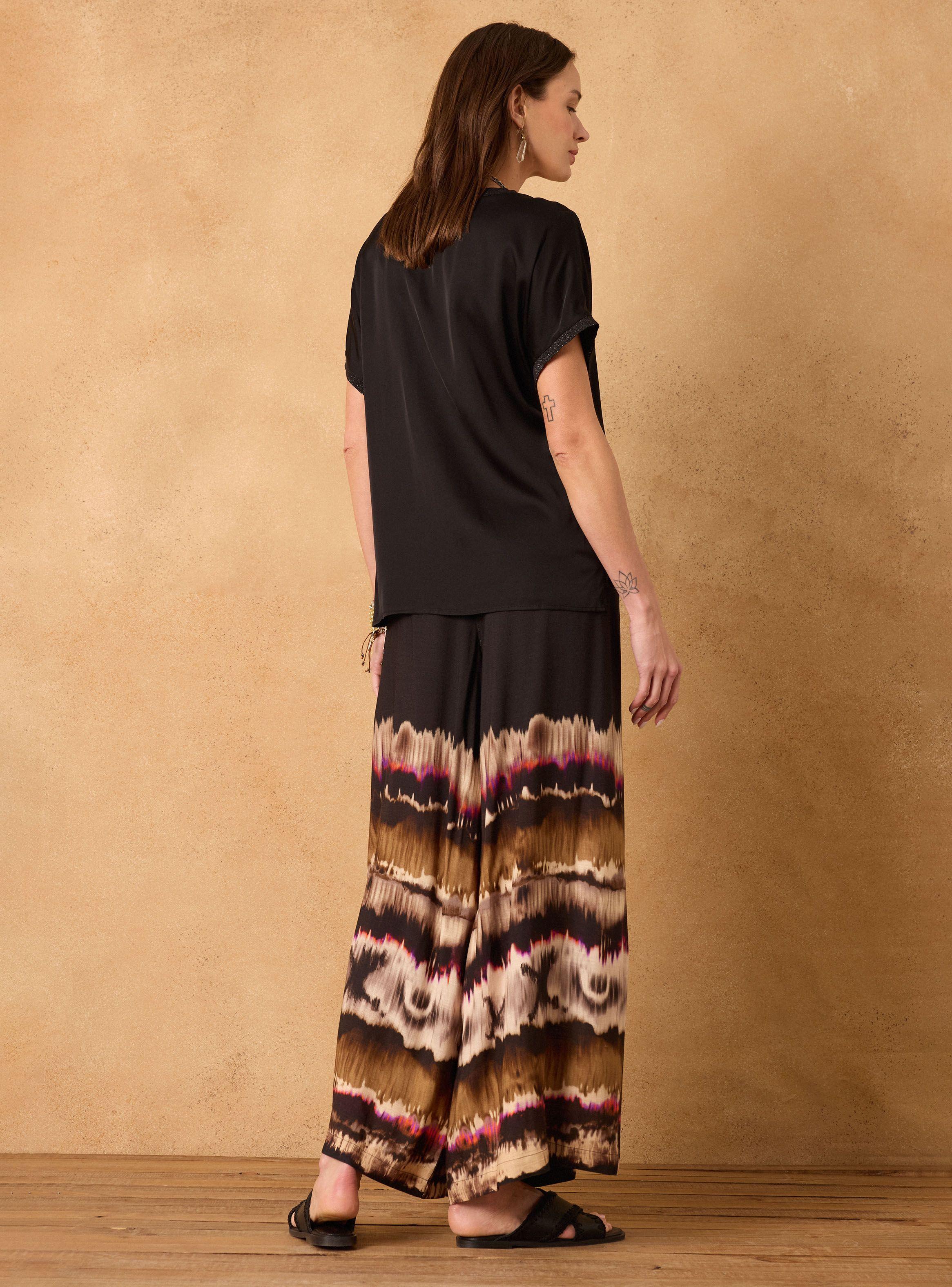 Polera Satinada Detalle Tejido Lúrex-5