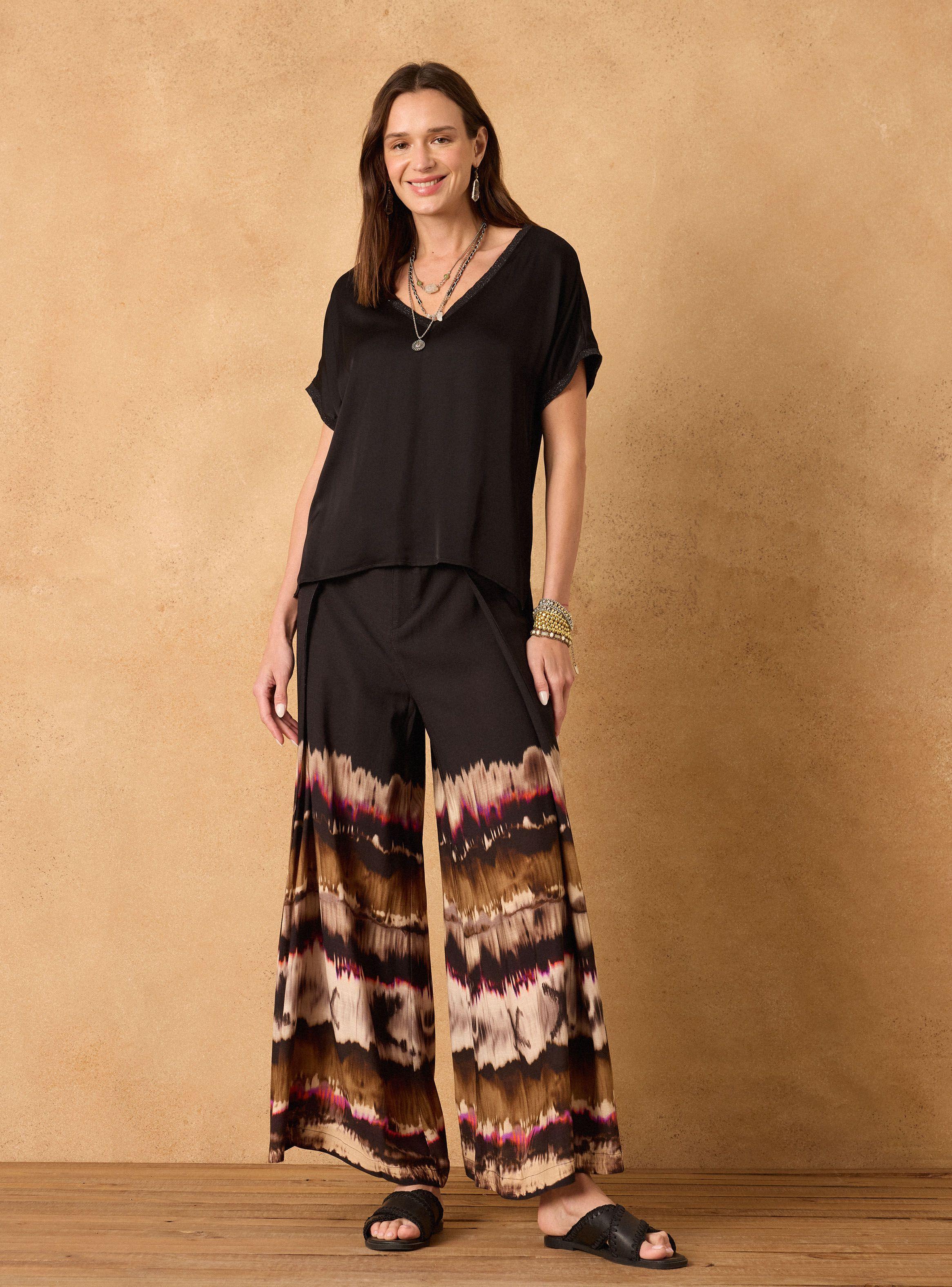 Polera Satinada Detalle Tejido Lúrex-4