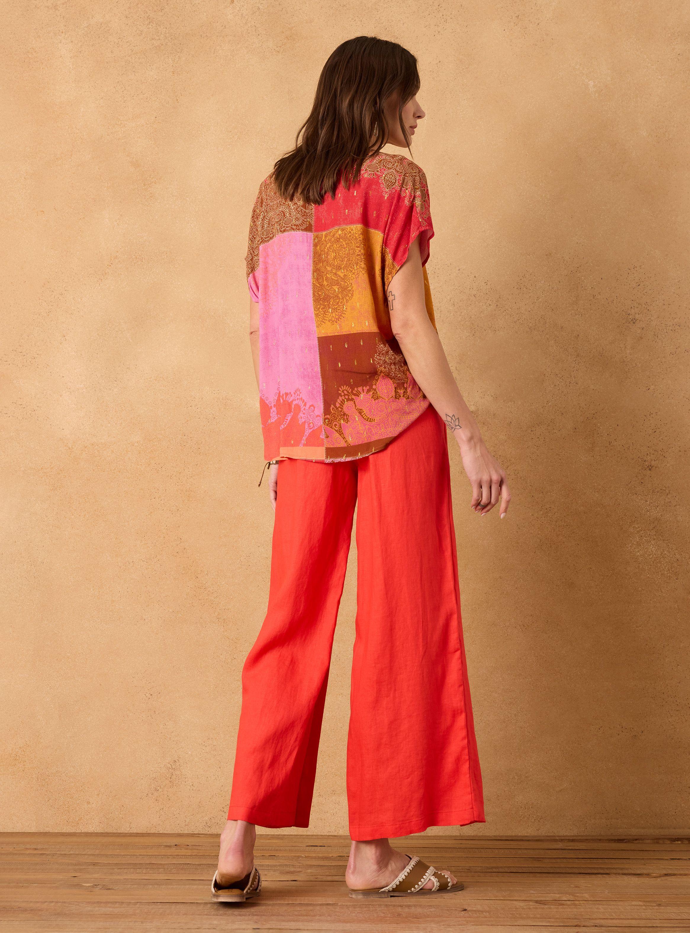 Pantalón Argollas con Lazo Lino-5