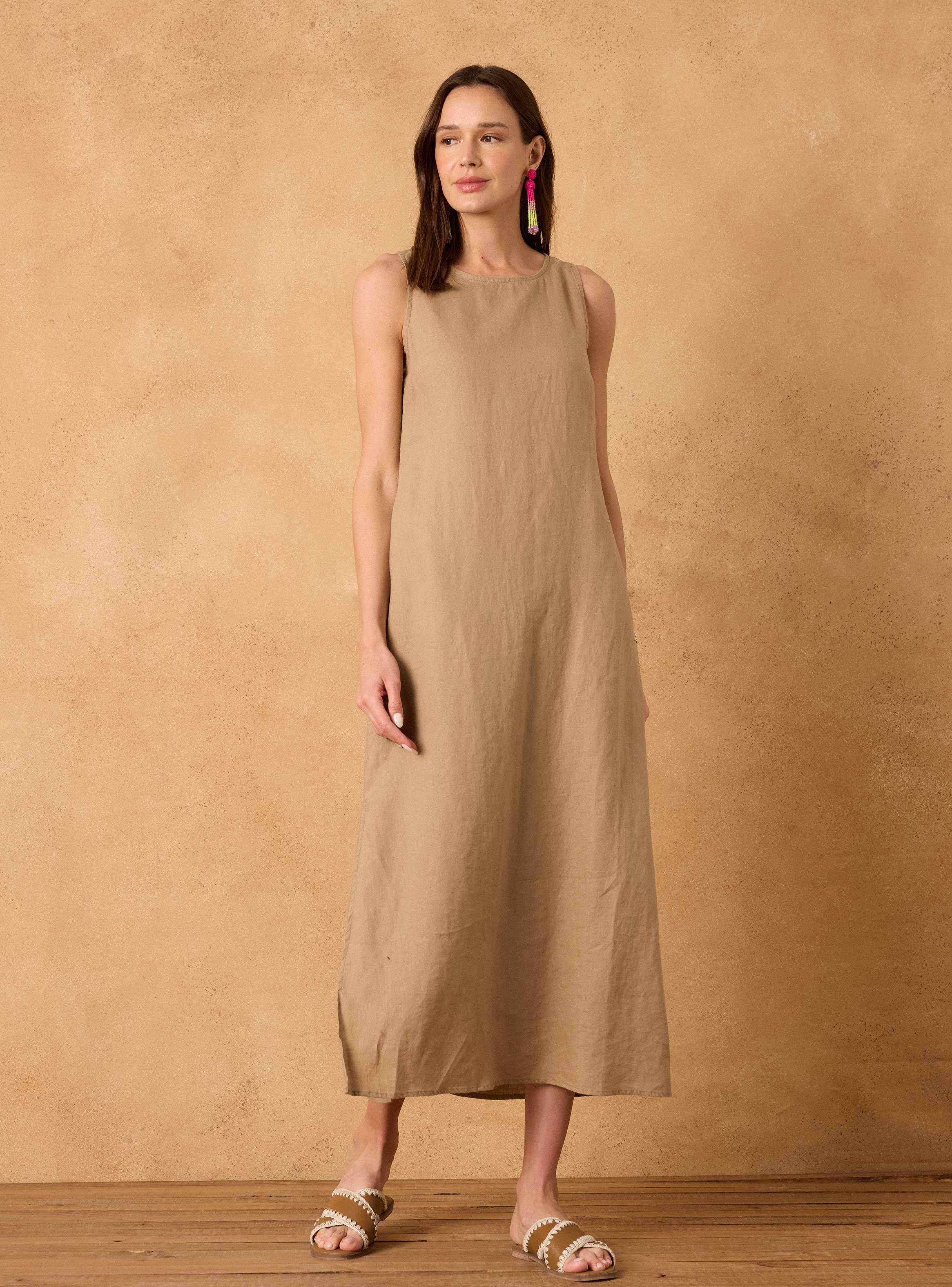 Vestido Básico Ancho Lino-4