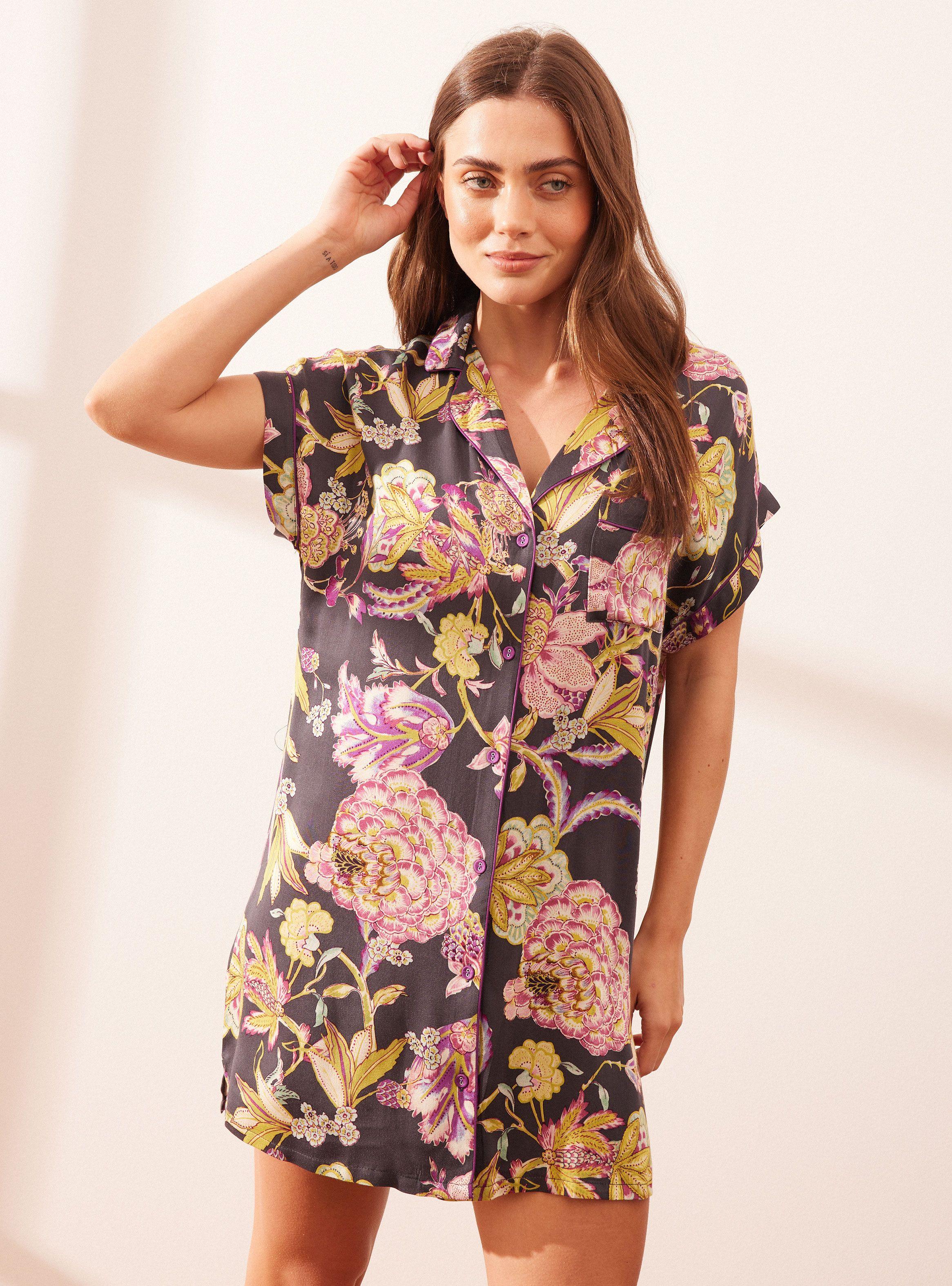 Pijama Camisa de Dormir Full Print-0
