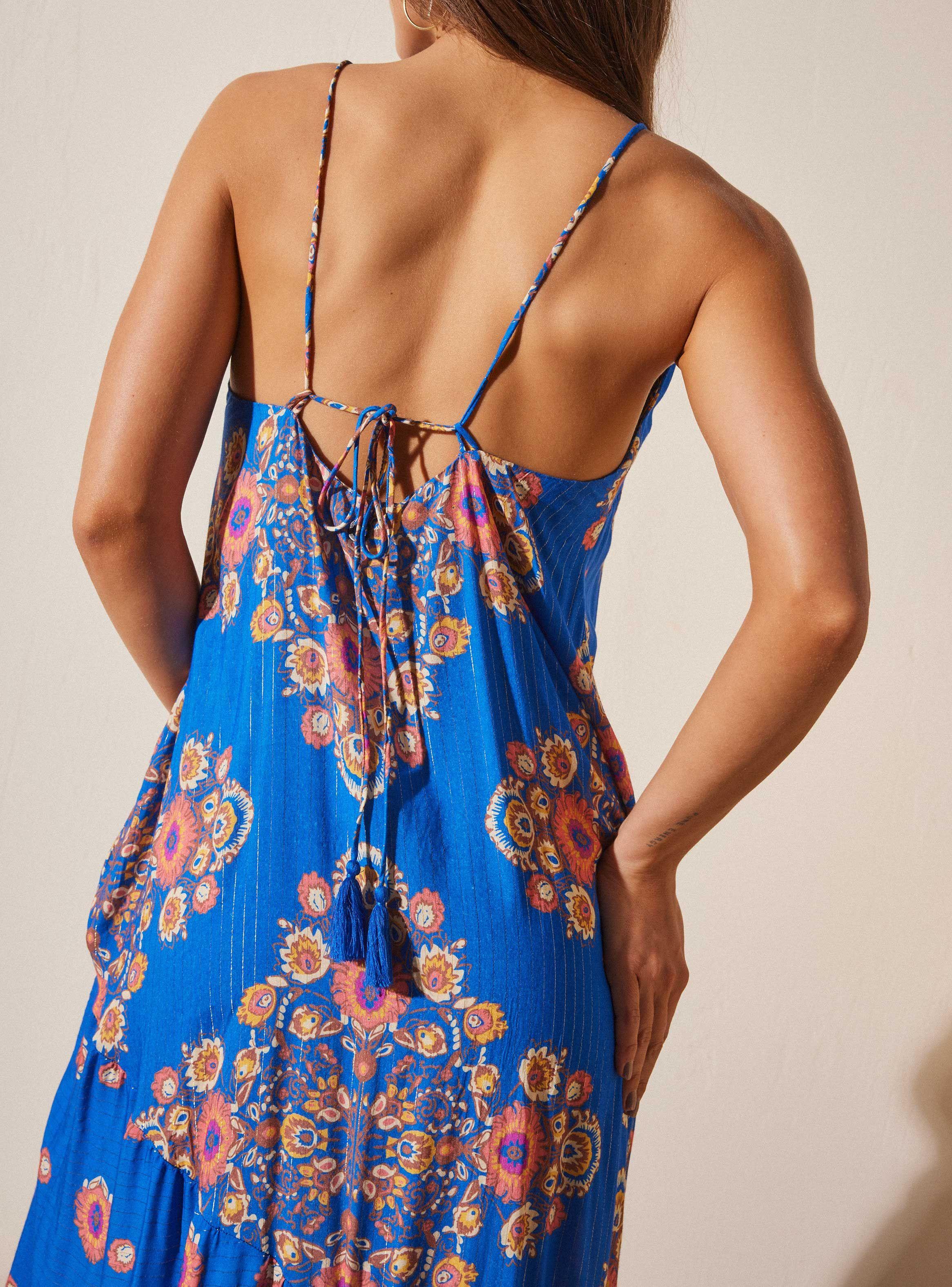 Vestido Estampado con Cortes-3