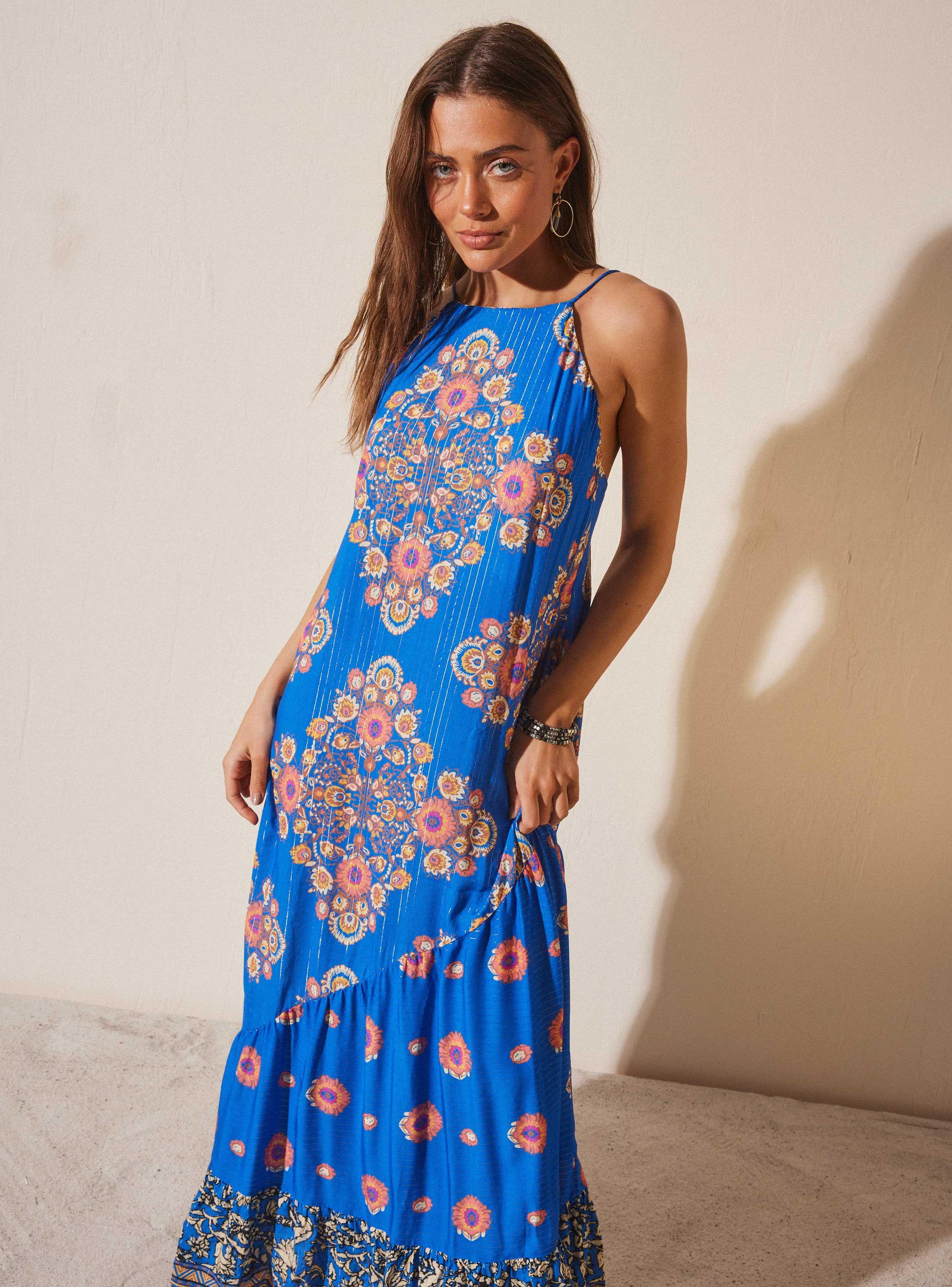 Vestido Estampado con Cortes-4
