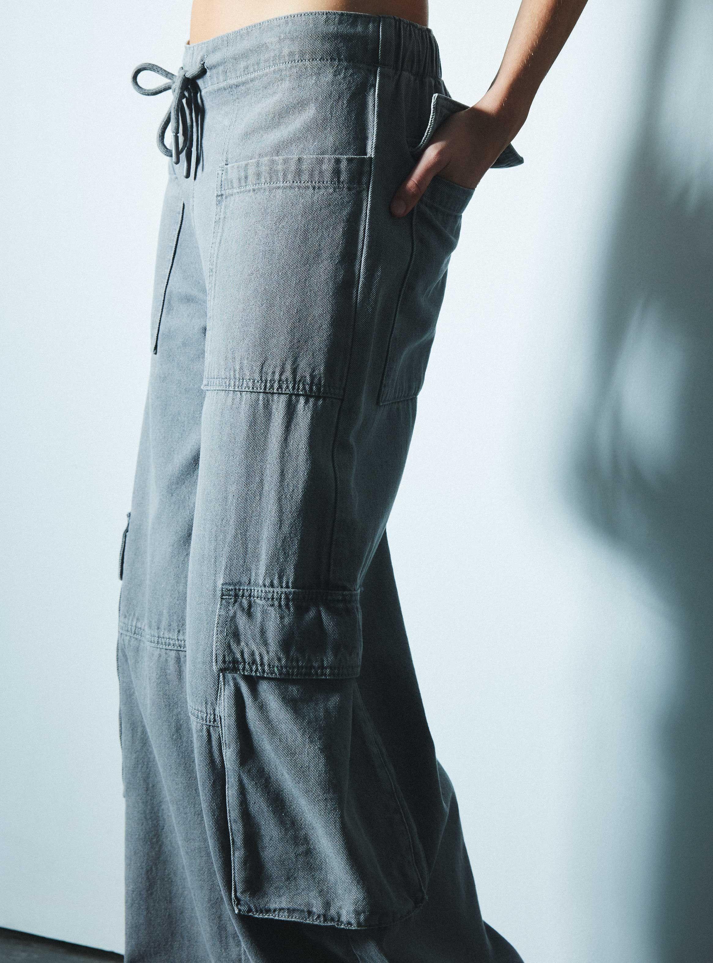 Jeans Bolsillos Costado Cargo-2