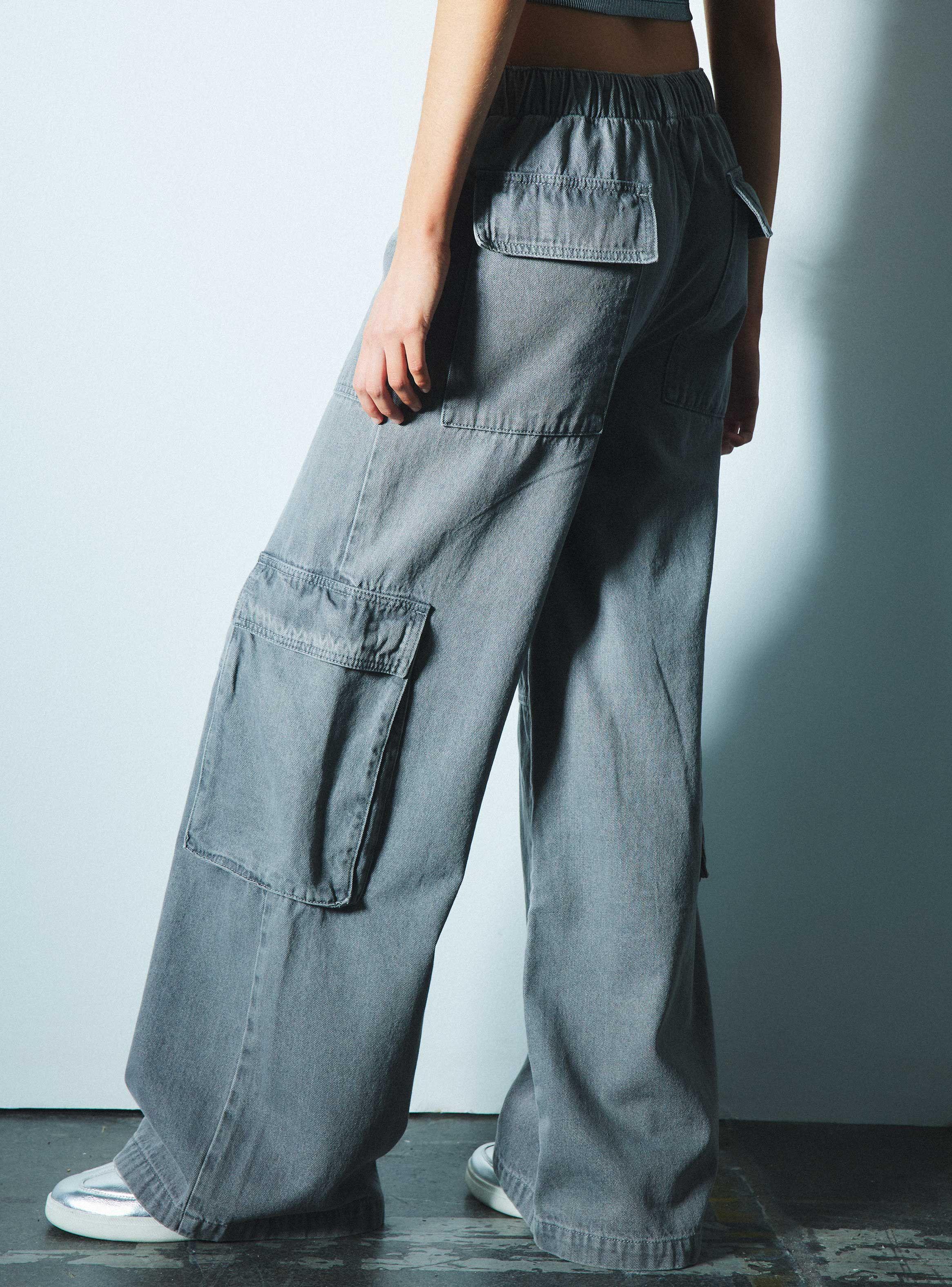 Jeans Bolsillos Costado Cargo-1