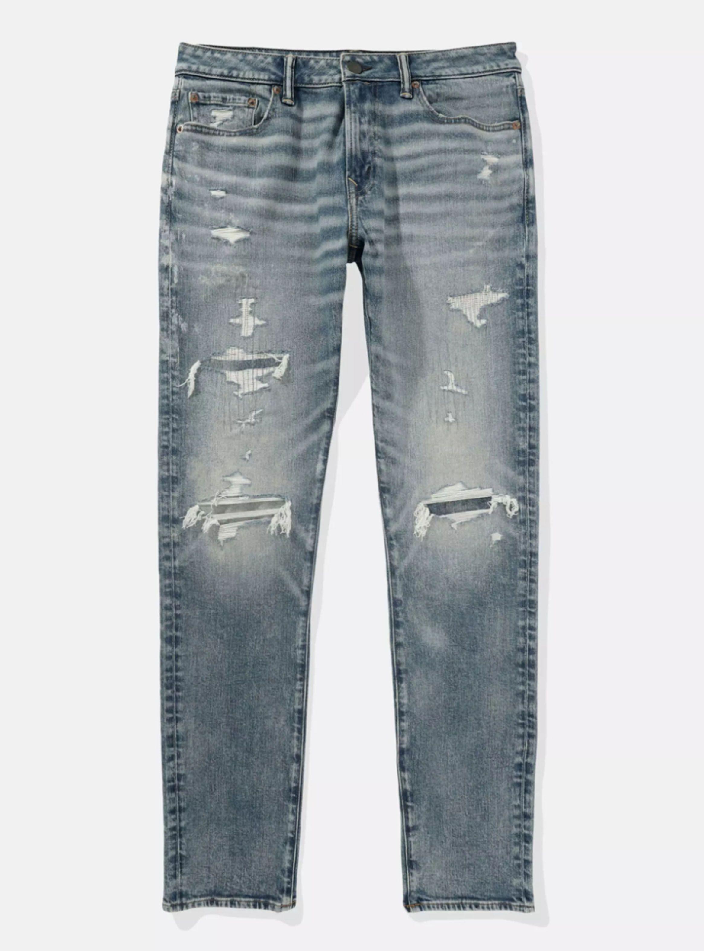 Jeans AE AirFlex+ Athletic Skinny con Parches-2