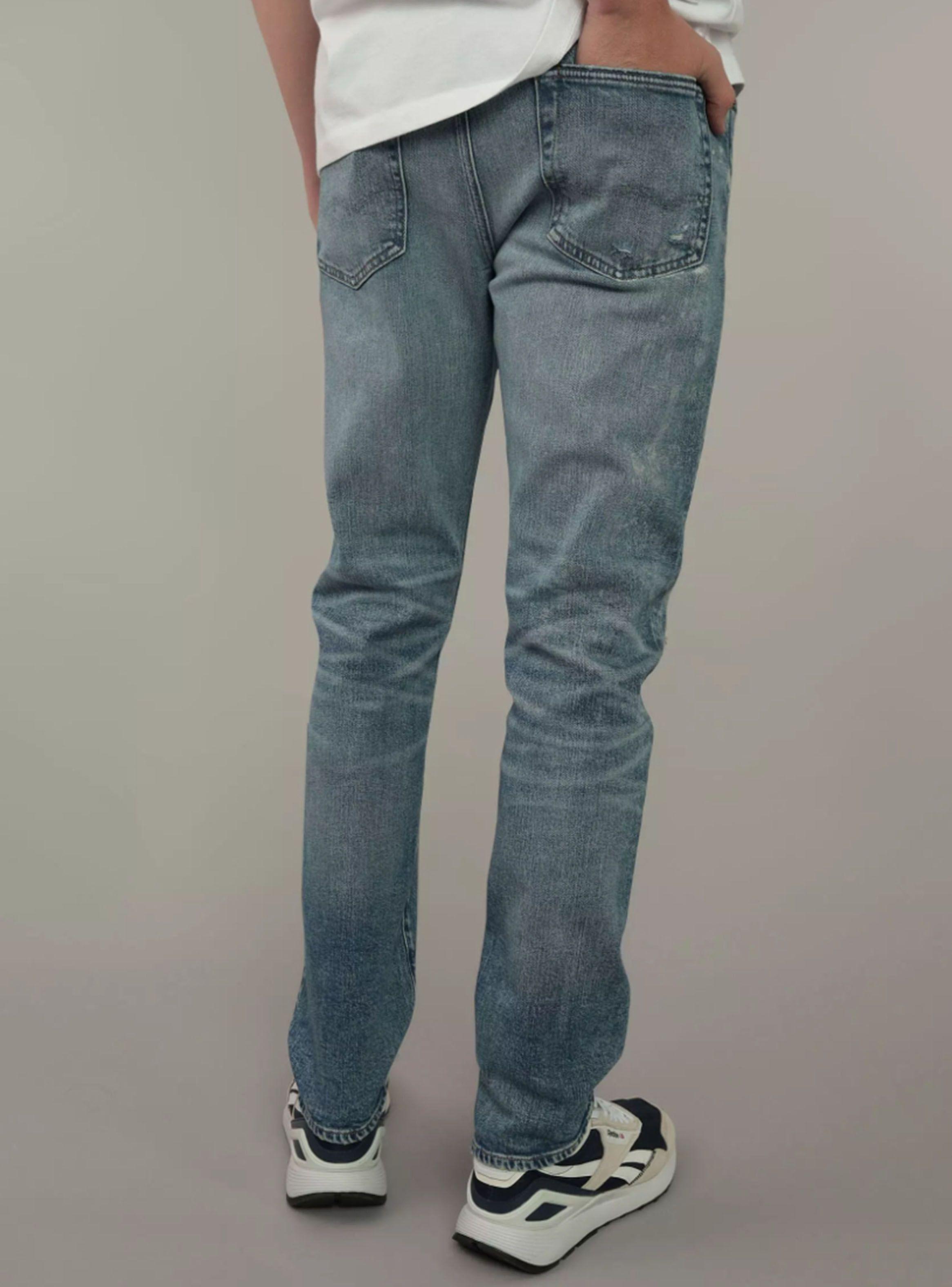 Jeans AE AirFlex+ Athletic Skinny con Parches-1