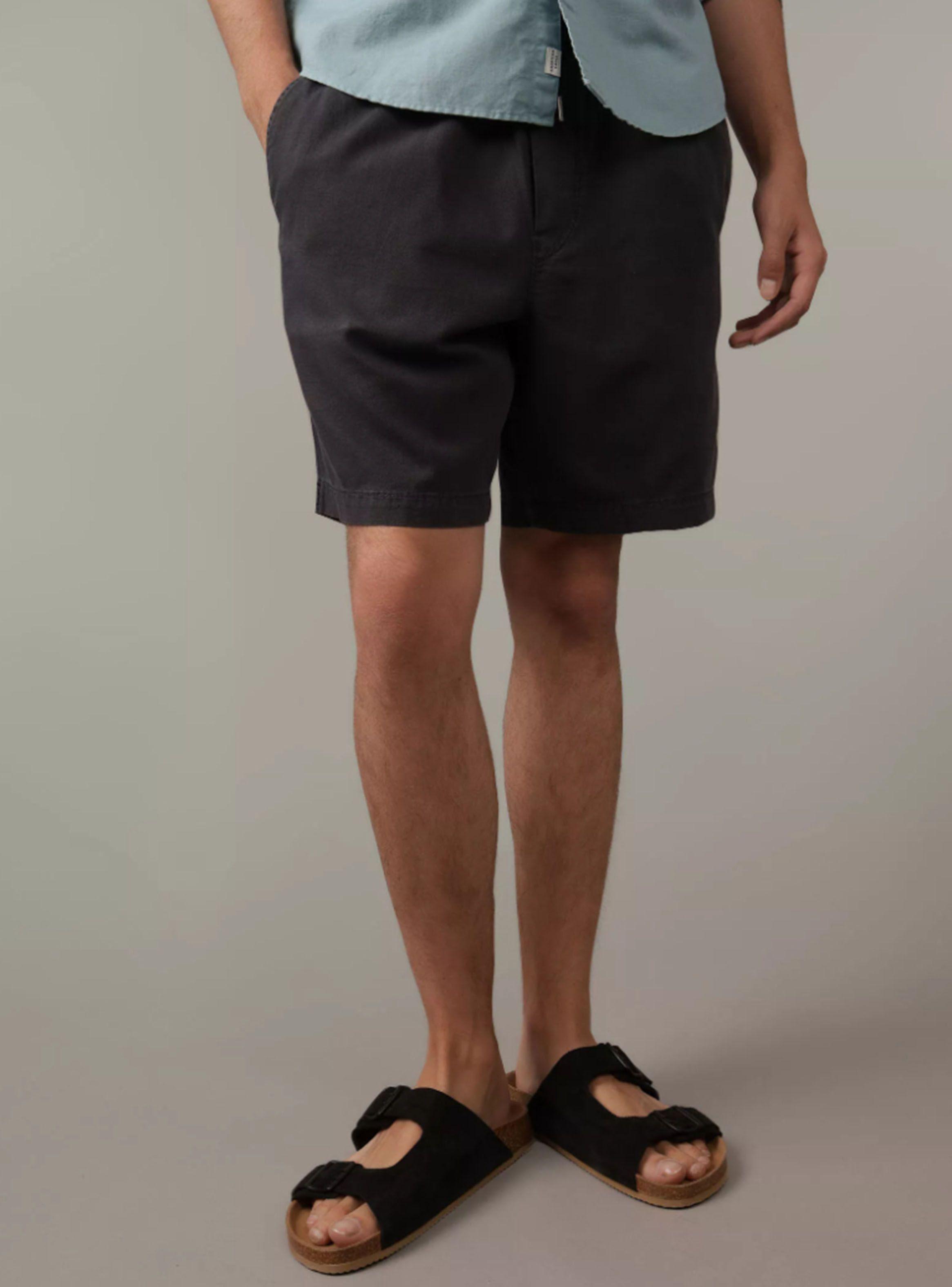 Short AE Trekker Desgastado de Mezcla de Lino de 7"-0