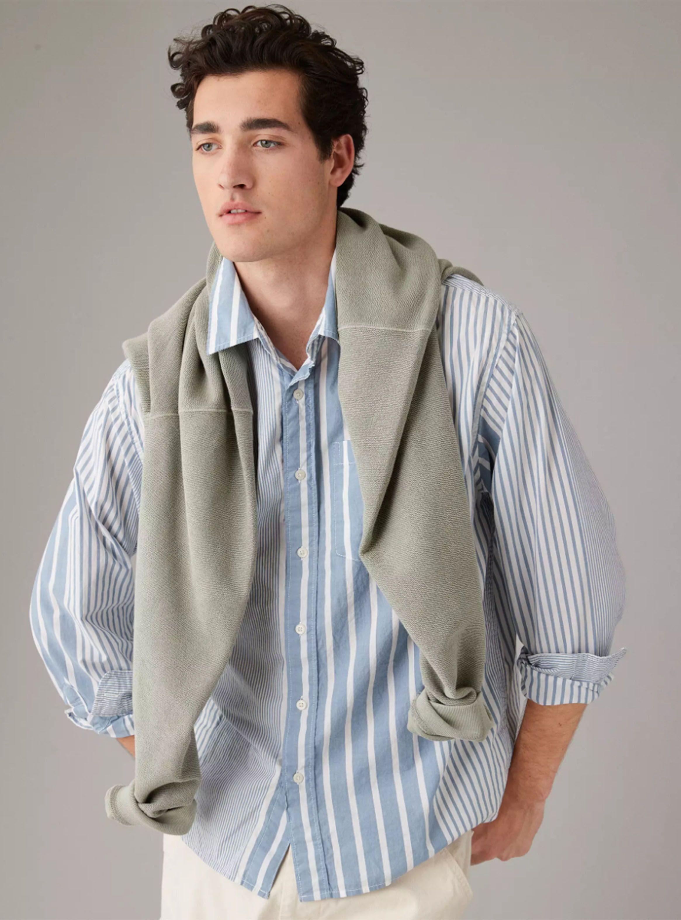 Camisa Everyday Poplin Striped Button-Up-0