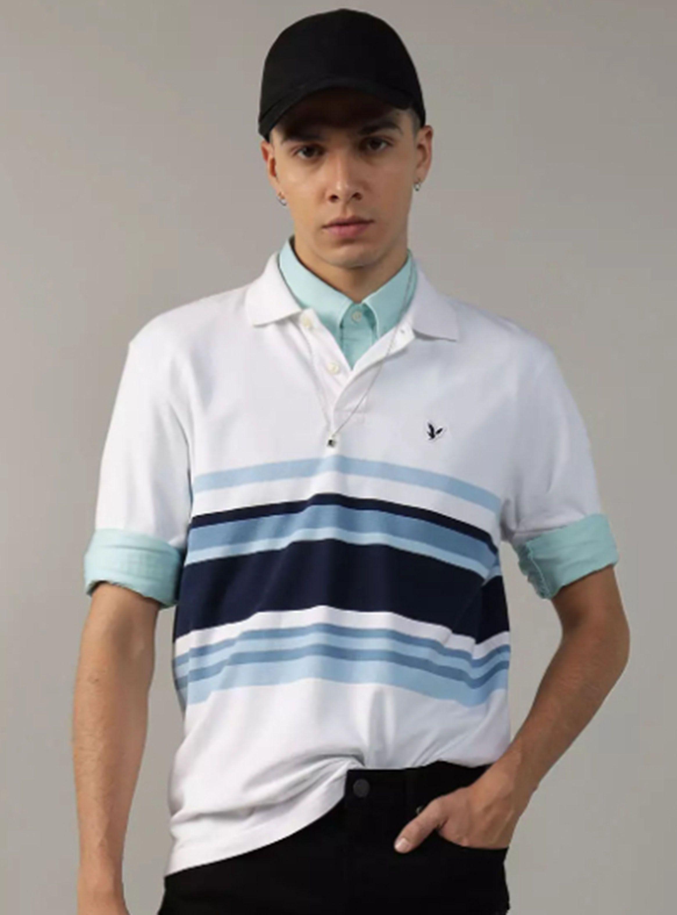 Polera AE polo rayada-0