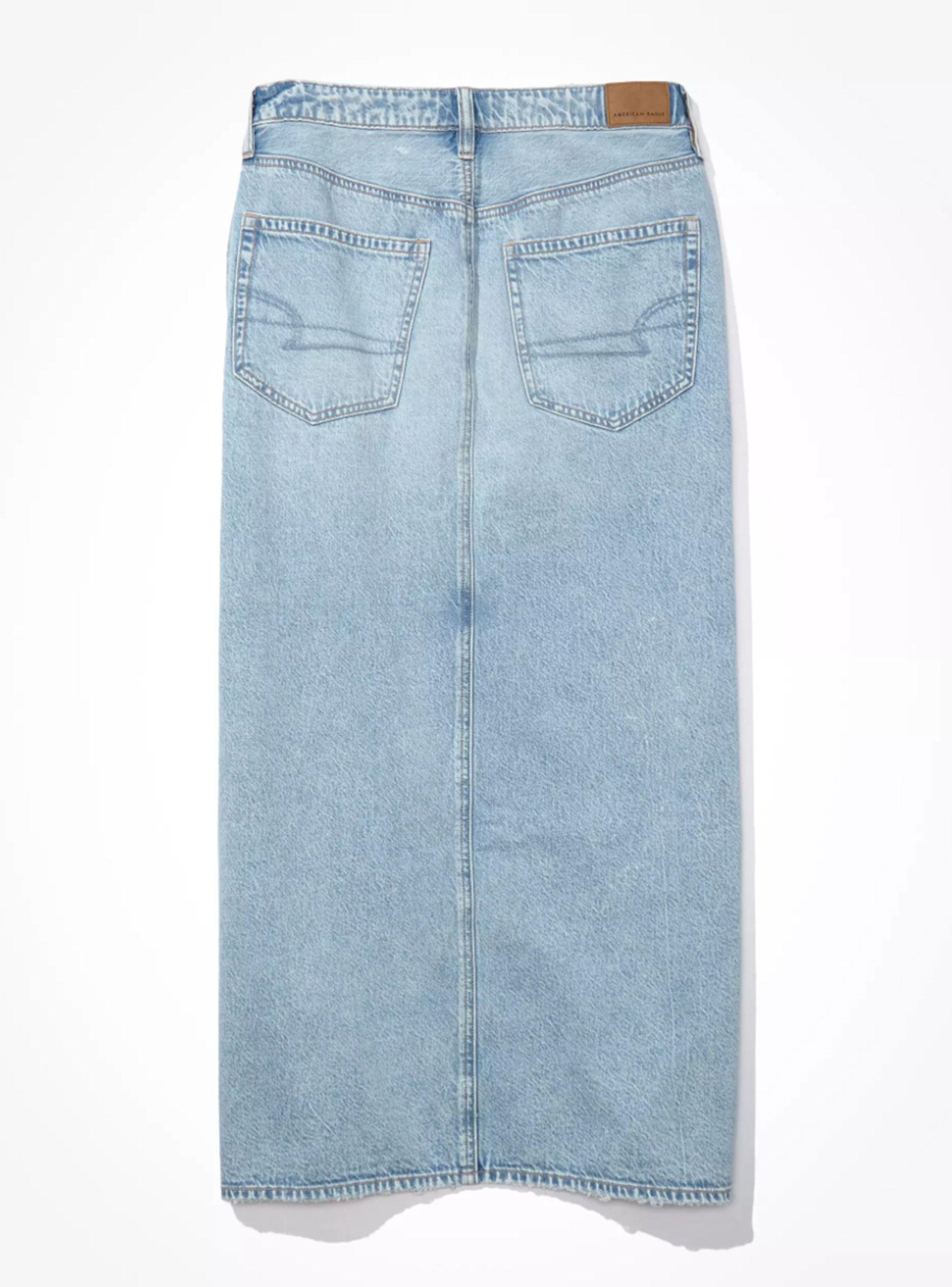 Maxi Falda Dreamy Drape Low Rise Denim-2