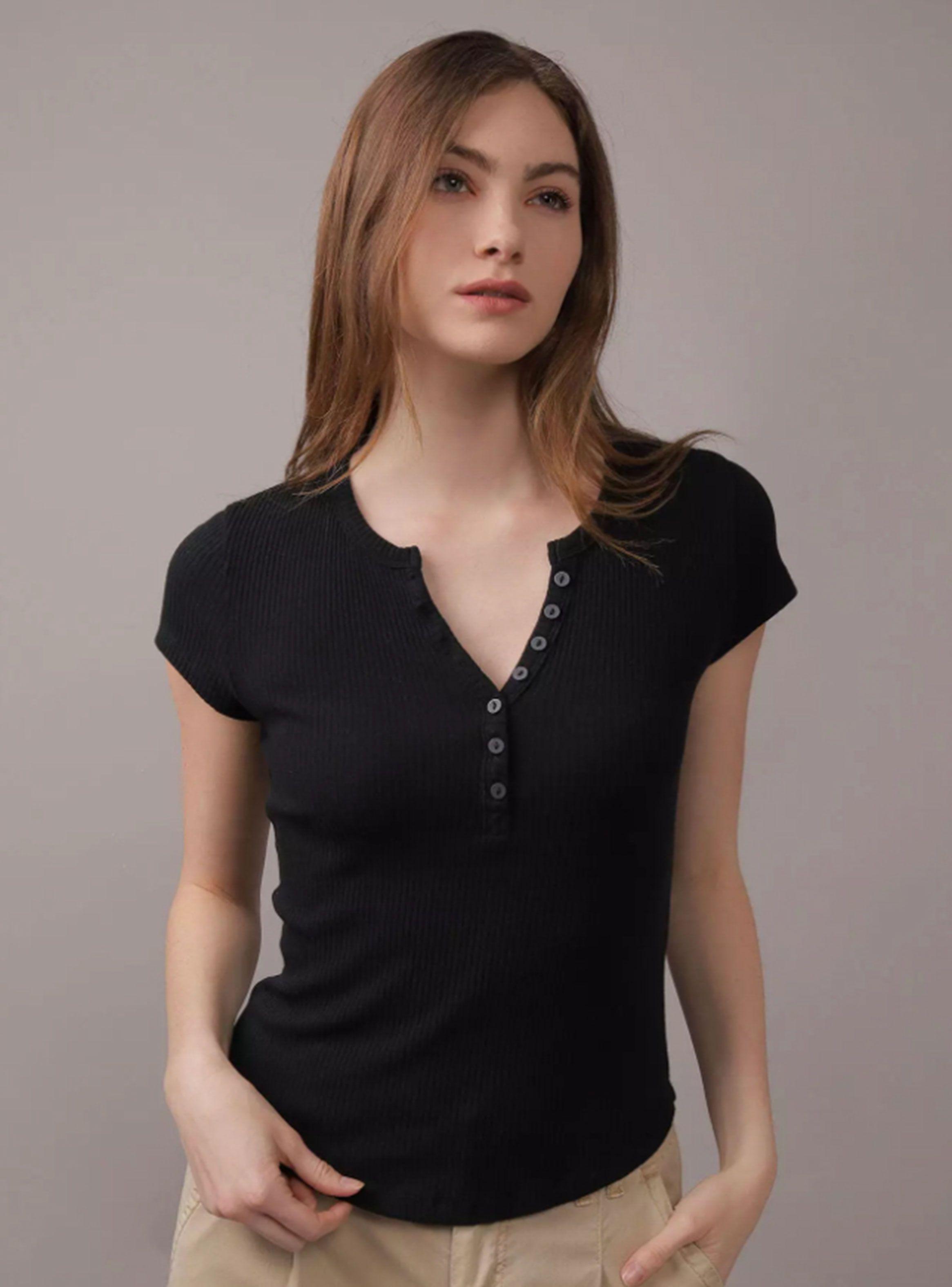 Polera Rib Múltiples Botones-0