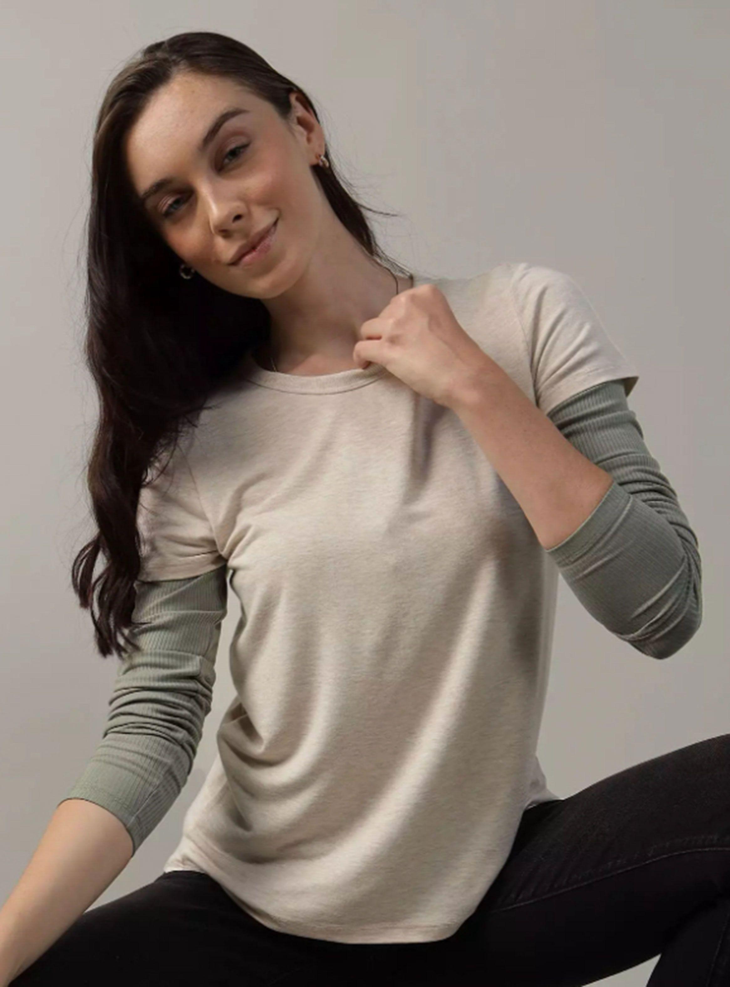 Polera Soft Sexy Short Sleeve Crew Neck-0