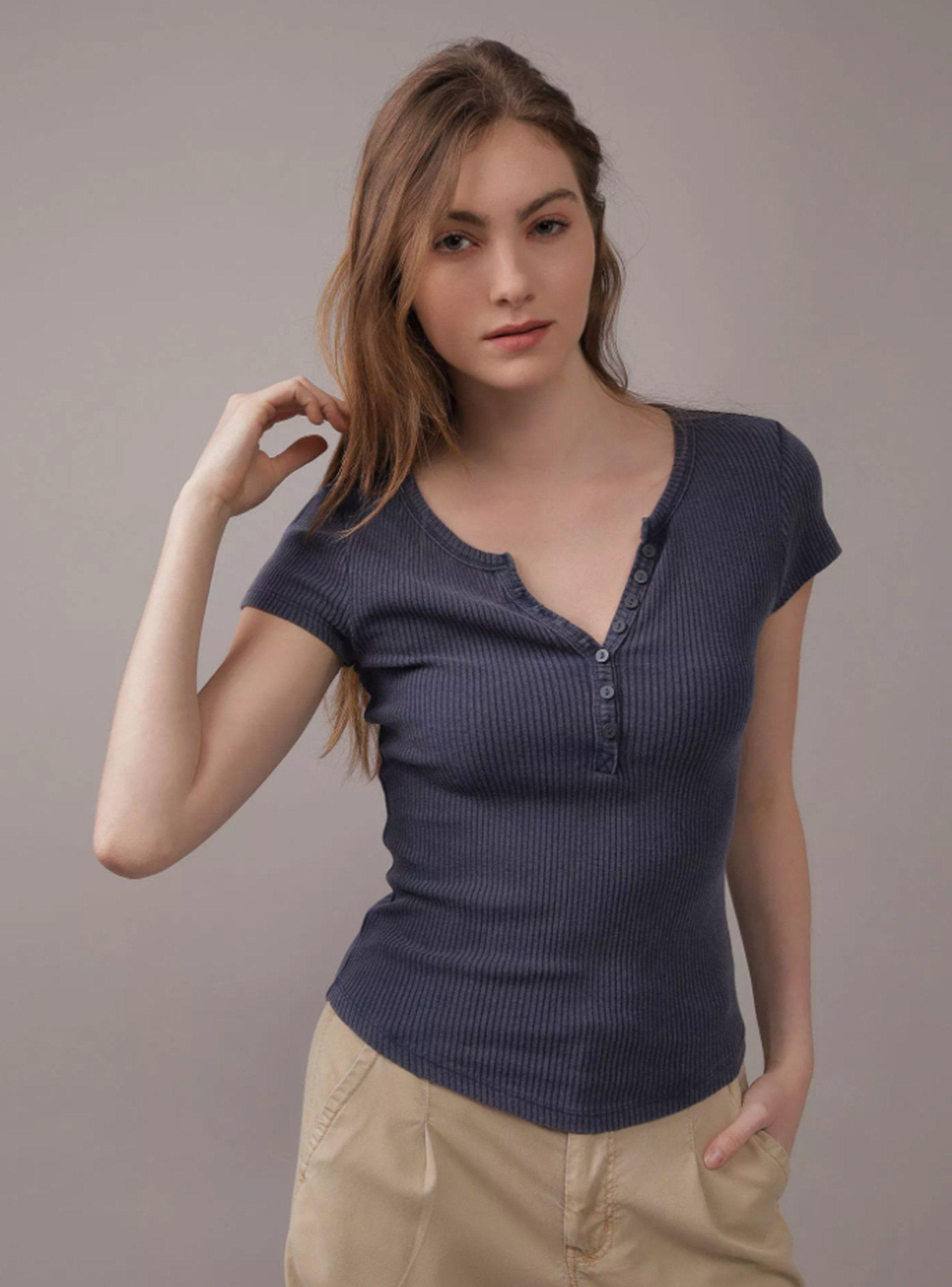Polera Rib Botones-0