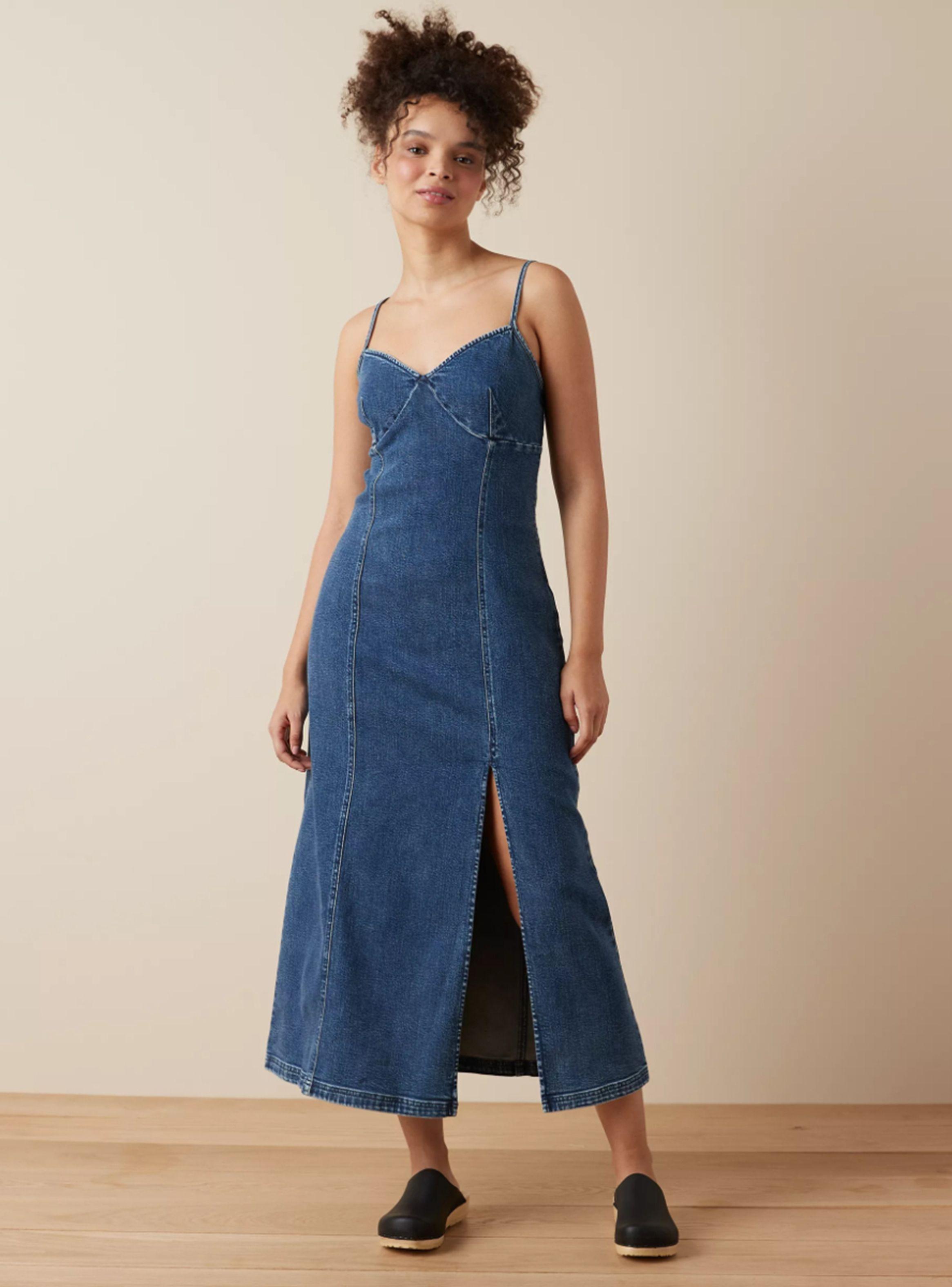 Vestido Denim Abertura-0