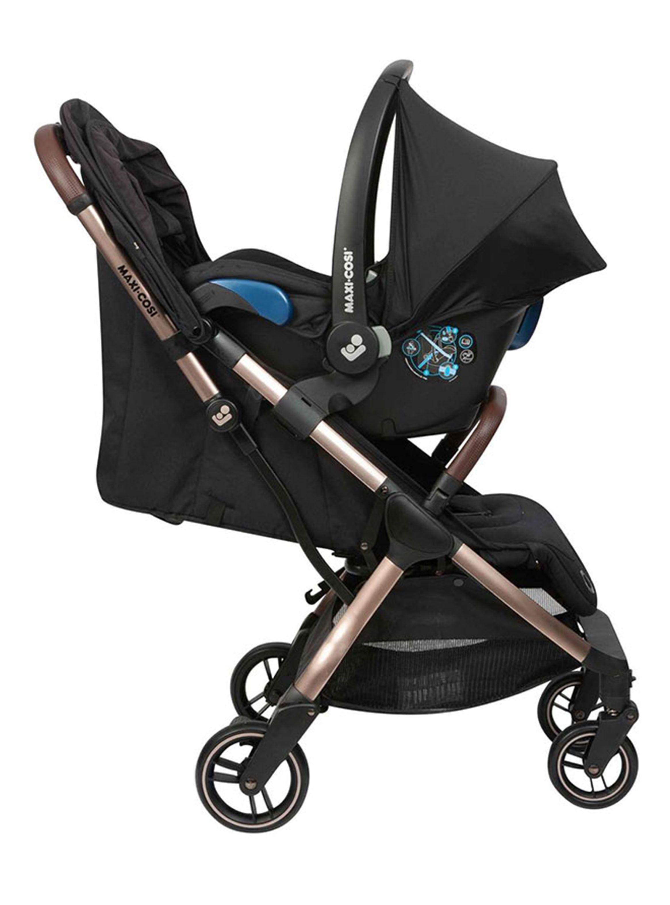Coche Travel System Eva Essential Black Champagne-5