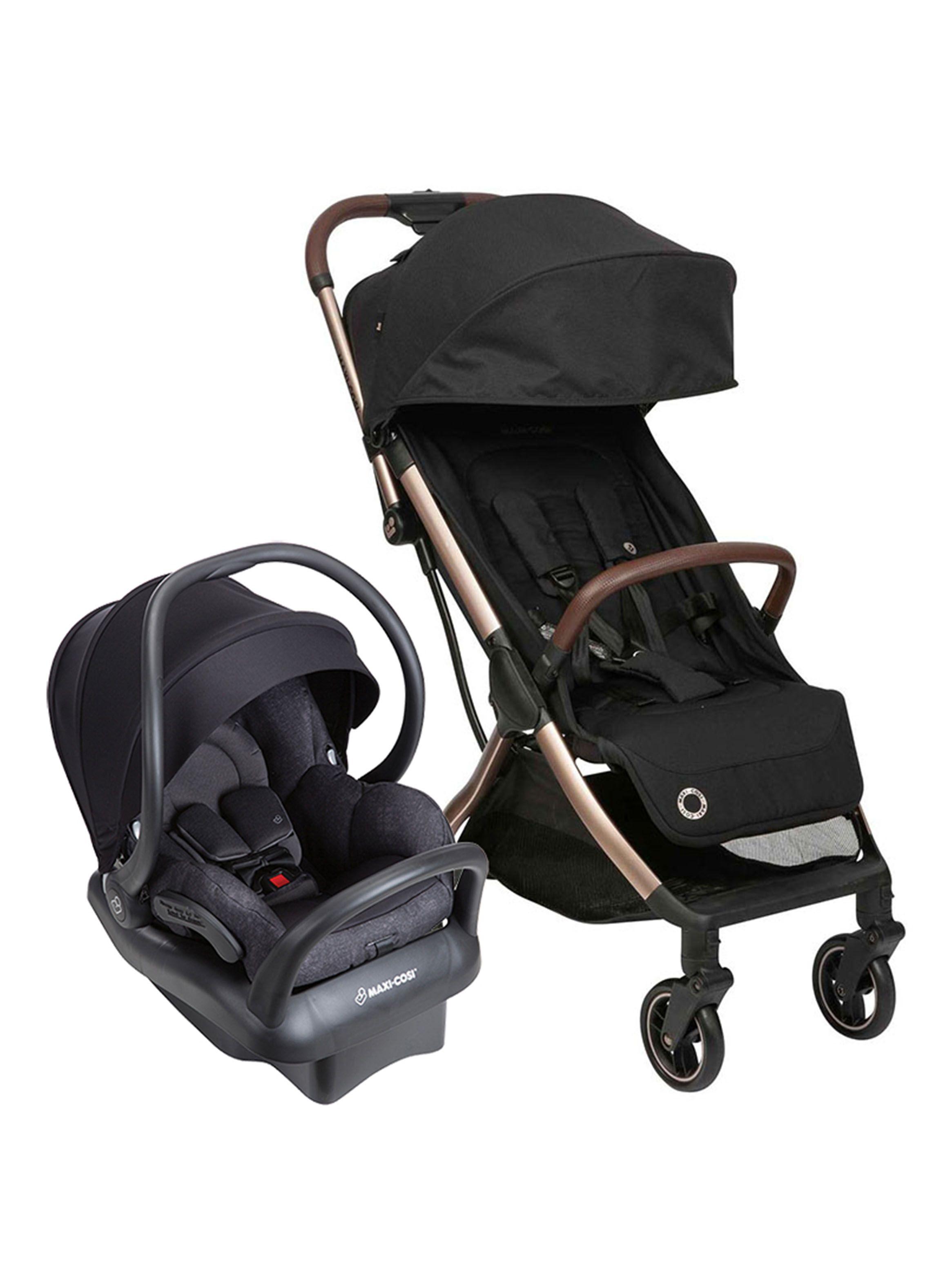 Coche Travel System Eva Essential Black Champagne-0