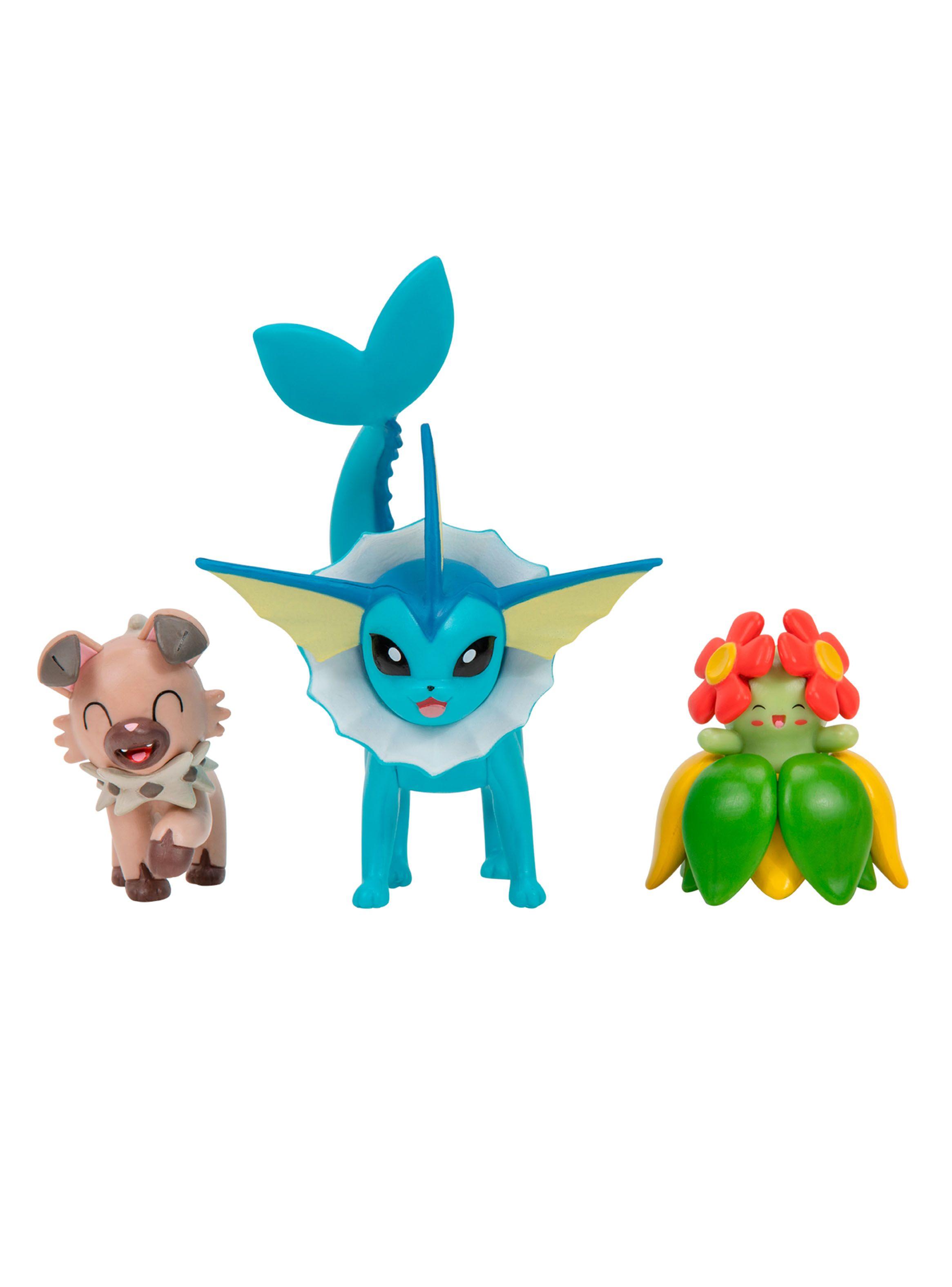 Figura de Acción Vaporeon + Rockruff + Bellossom-1