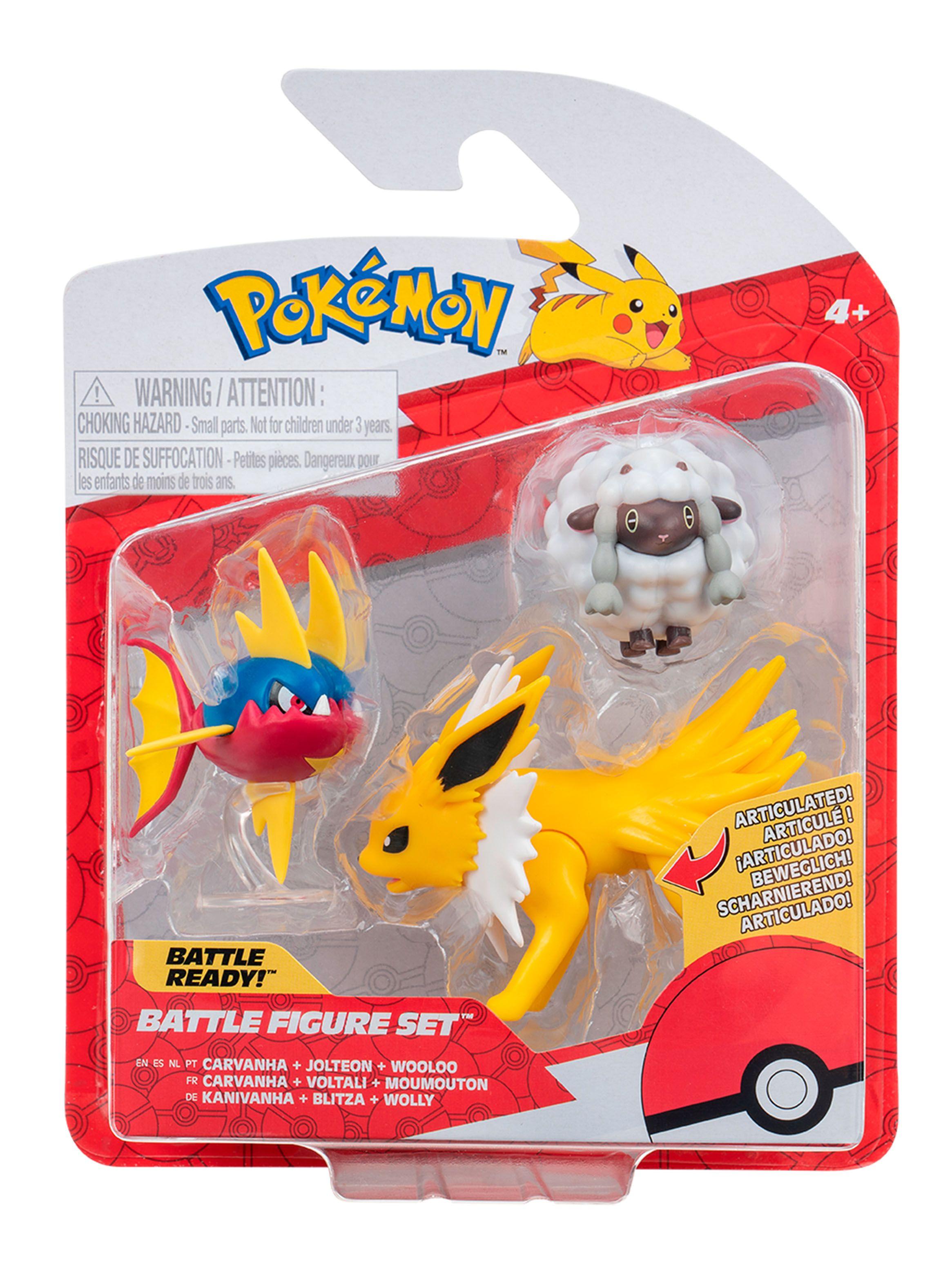 Figura de Acción Carvanha + Jolteon + Wooloo-0