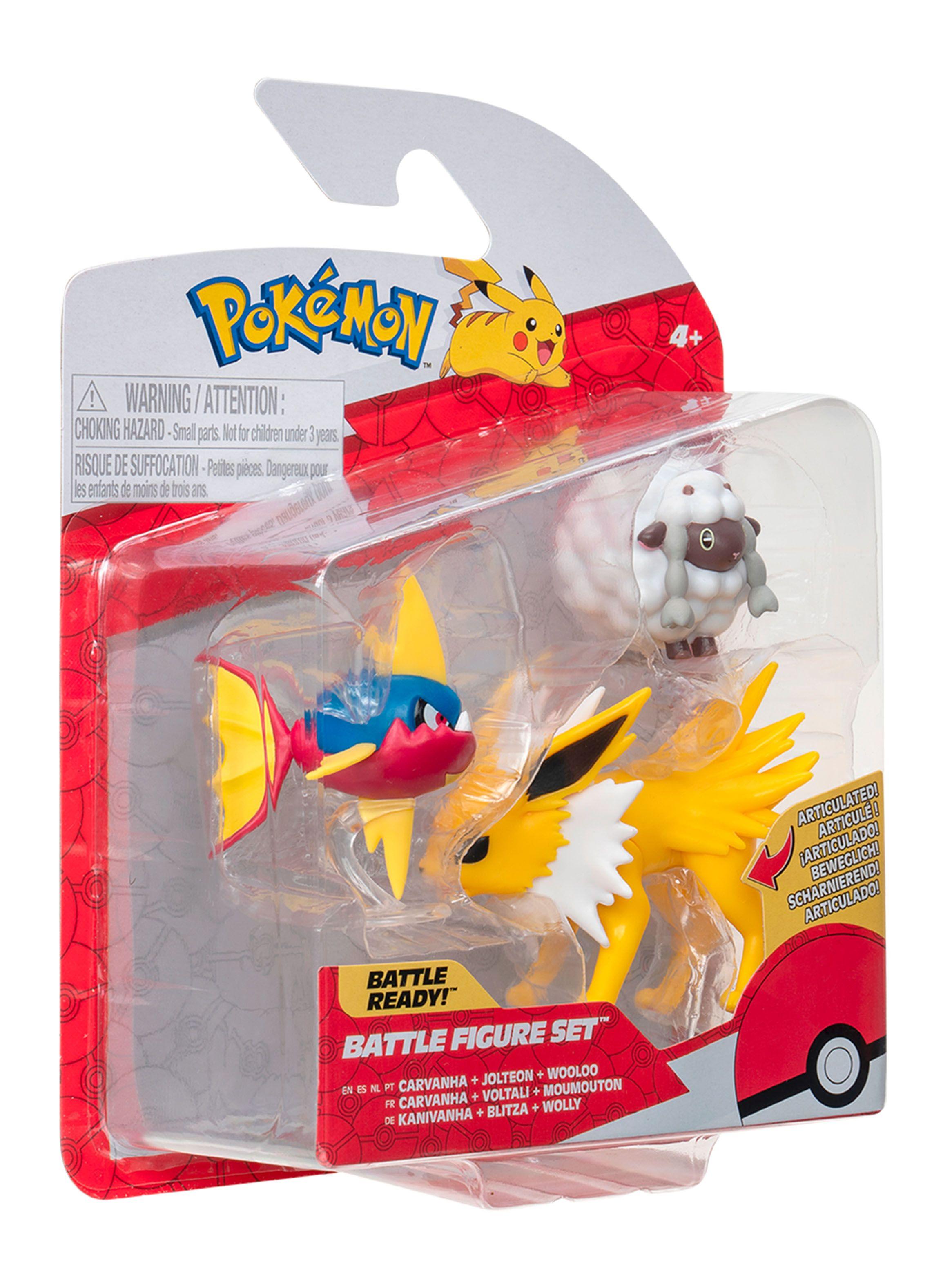 Figura de Acción Carvanha + Jolteon + Wooloo-2