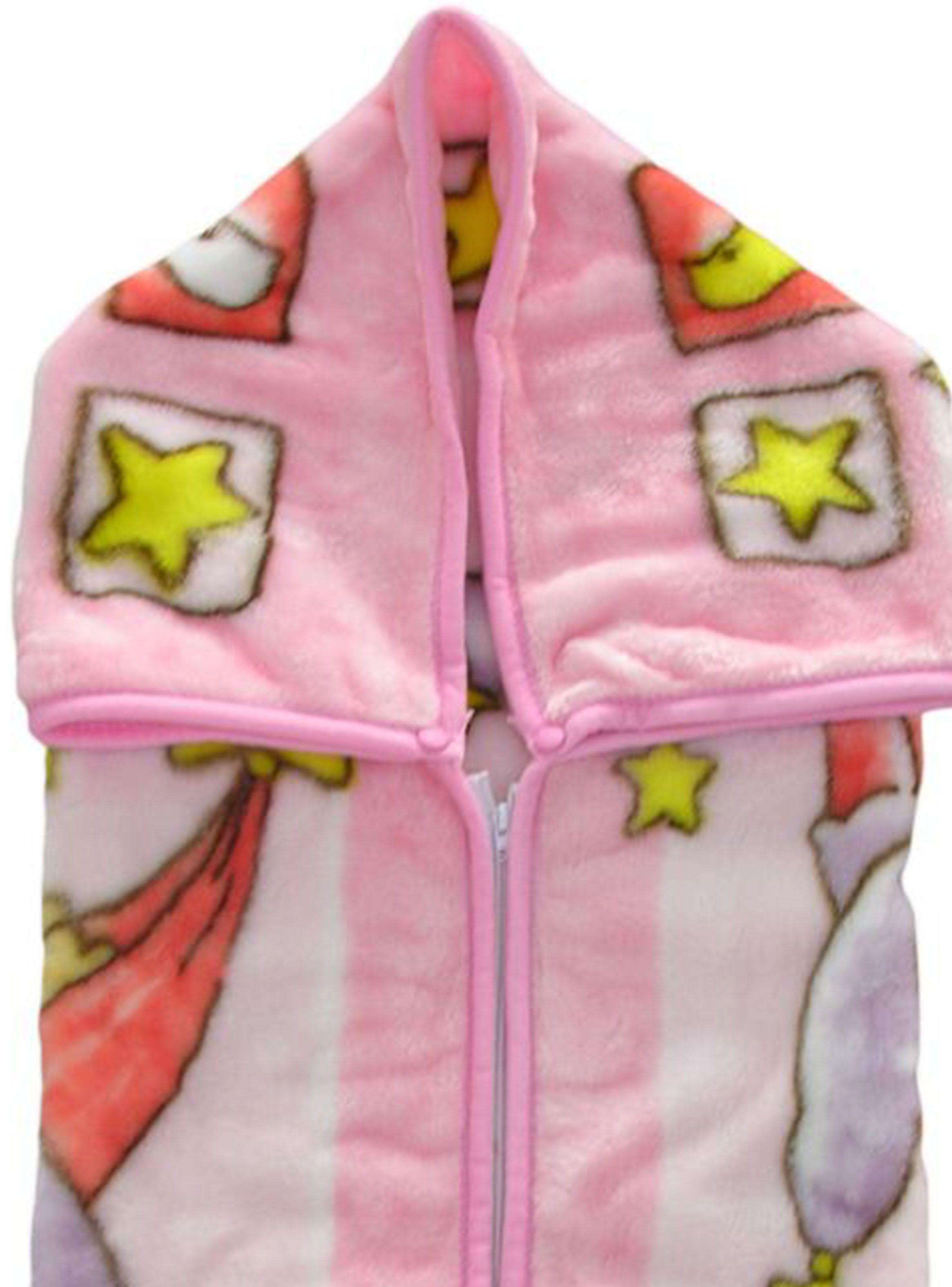 Saco Bebe con Broche Ositos Rosada-1