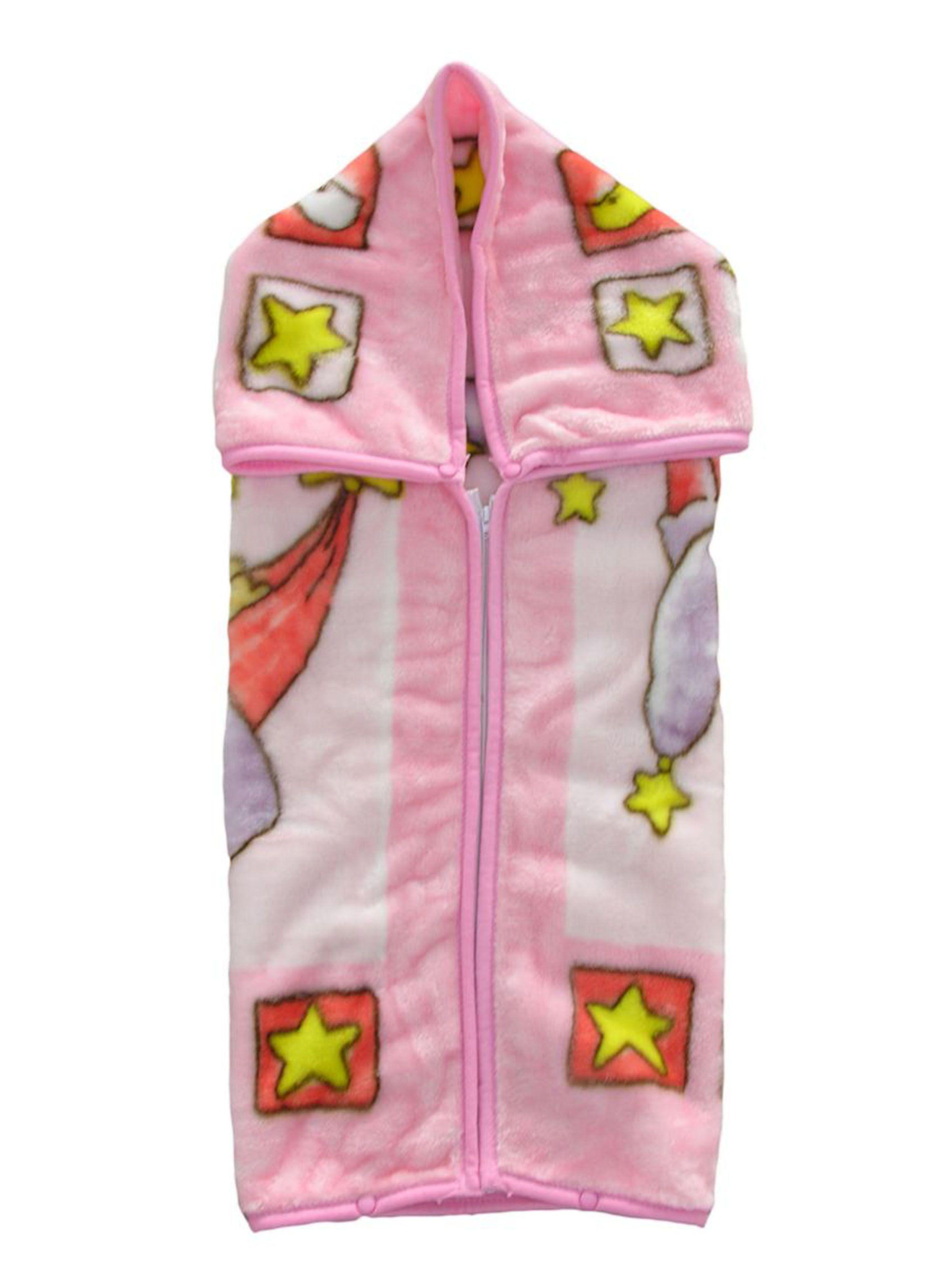Saco Bebe con Broche Ositos Rosada-0