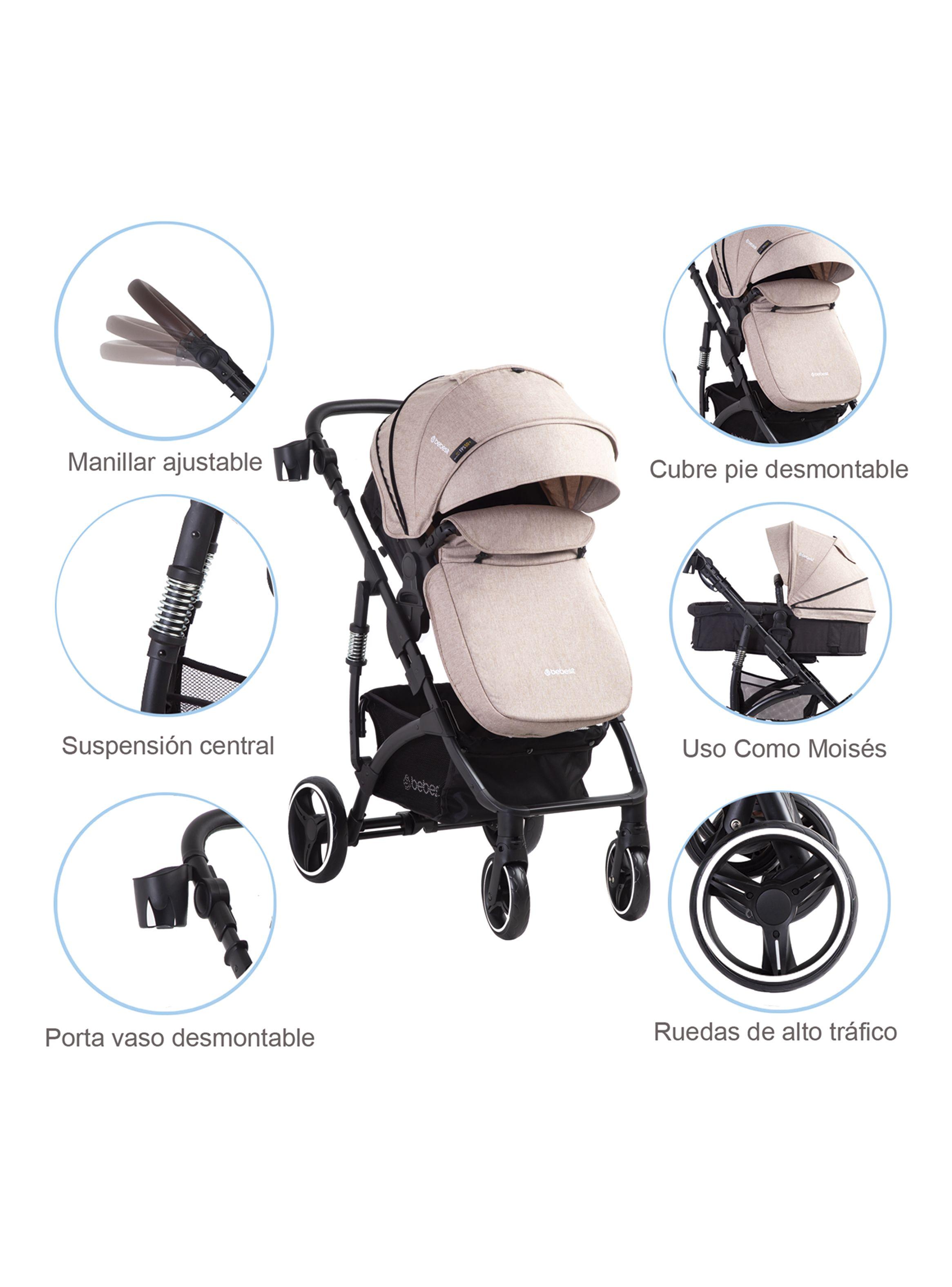 Coche Travel System Explorer Lx Beige Bebesit-5