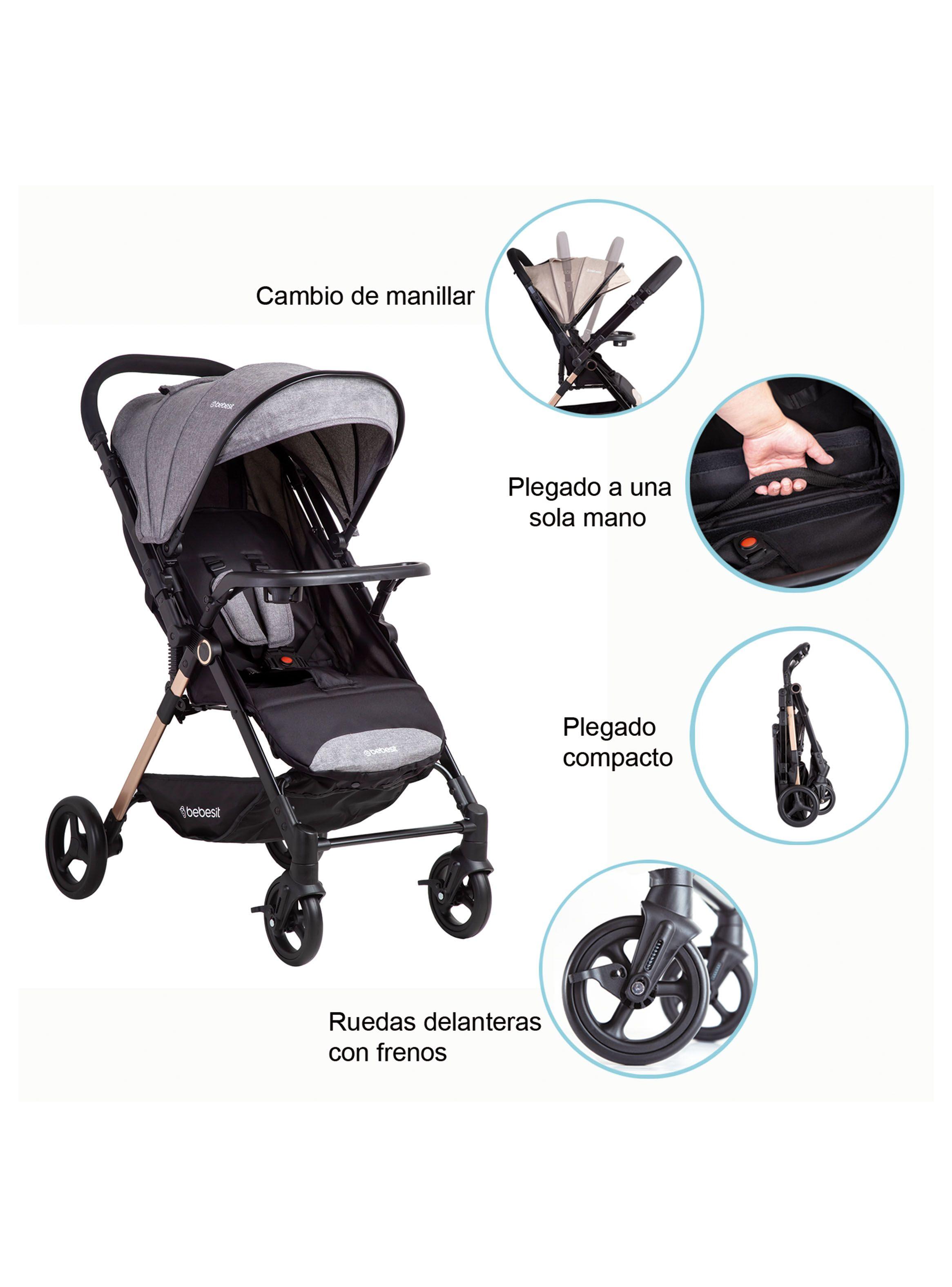 Coche Paseo City Beige Bebesit-5