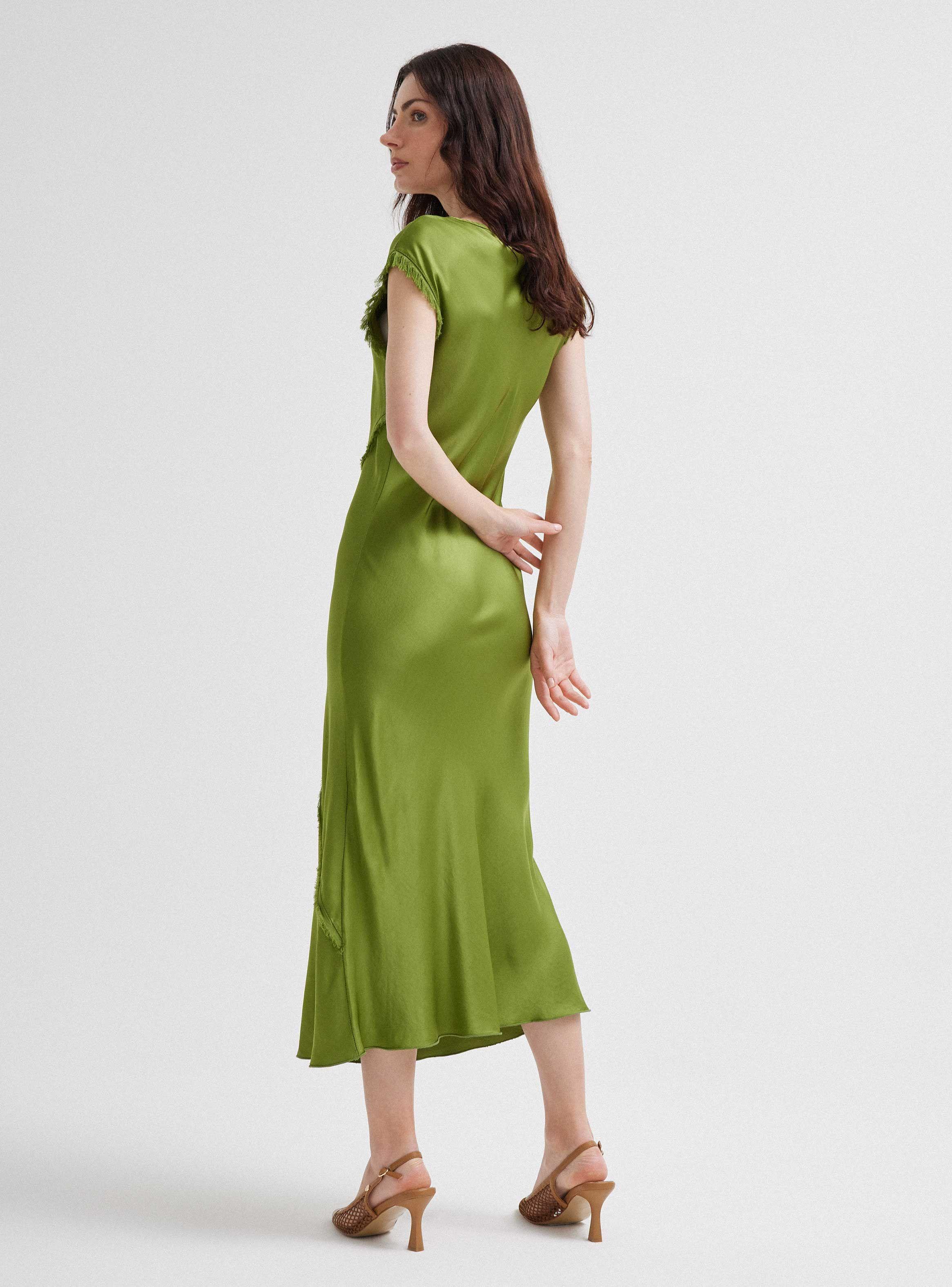 Vestido al Sesgo Largo Midi Hecho en Italia-1