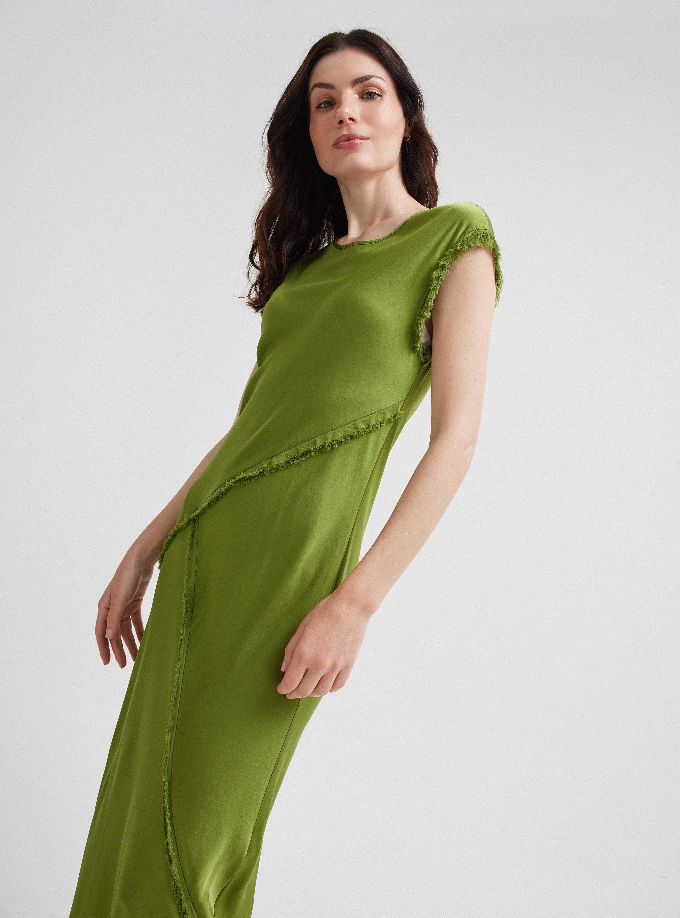 Vestido al Sesgo Largo Midi Hecho en Italia-2
