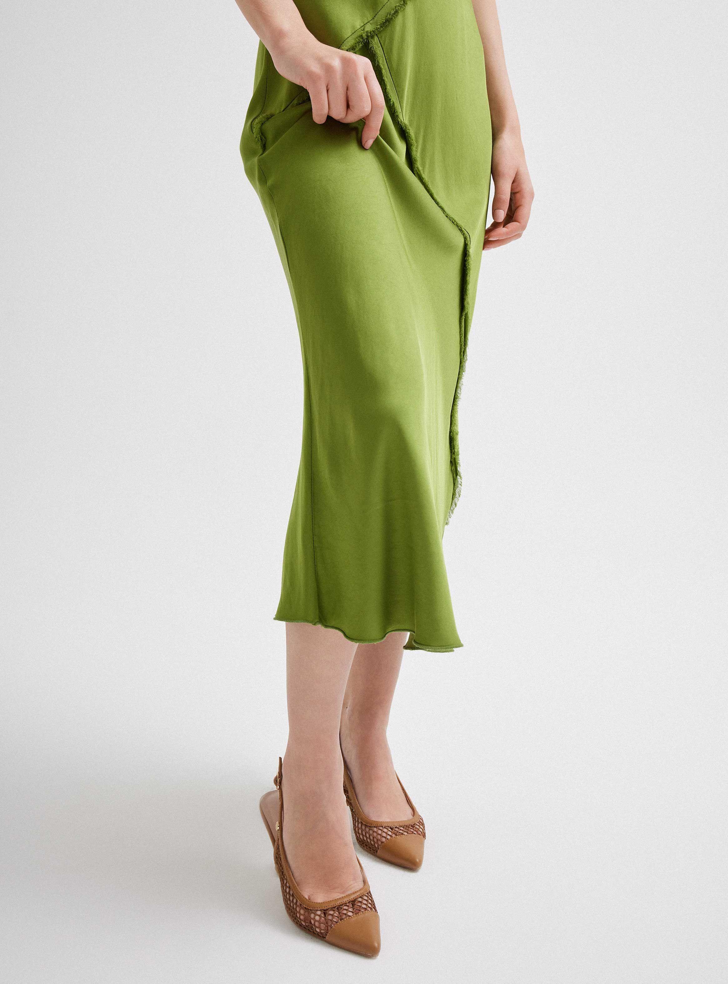 Vestido al Sesgo Largo Midi Hecho en Italia-5