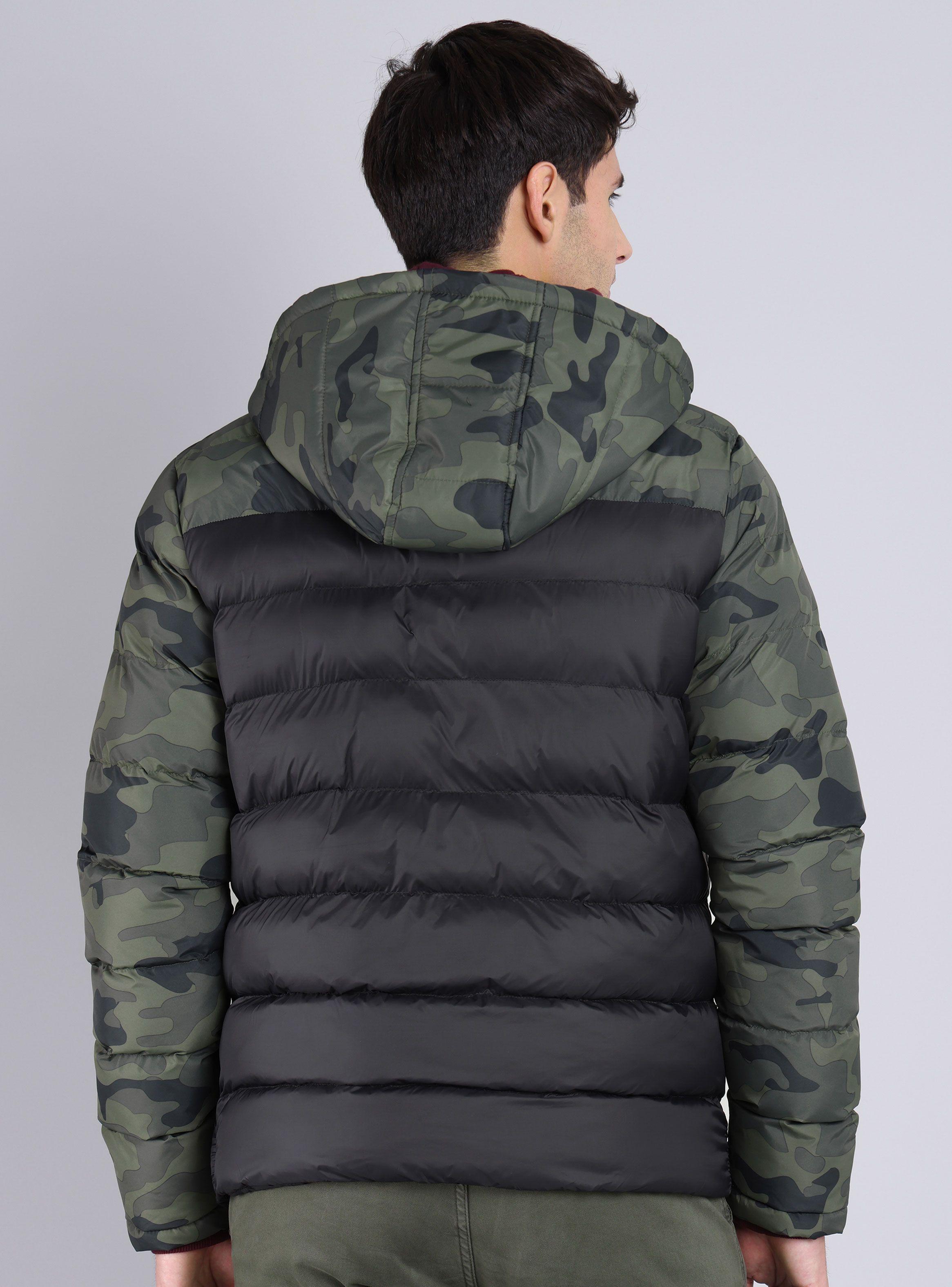 Parka Lisa con Capucha Manga Larga-1