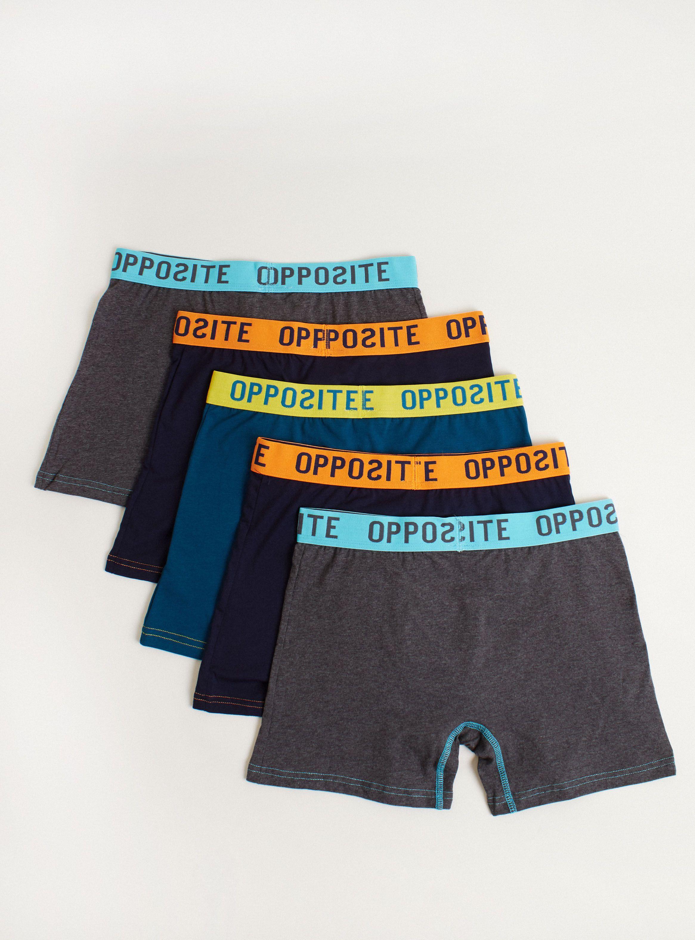 Pack Cinco Boxer Solid Calce Medio Opposite-2