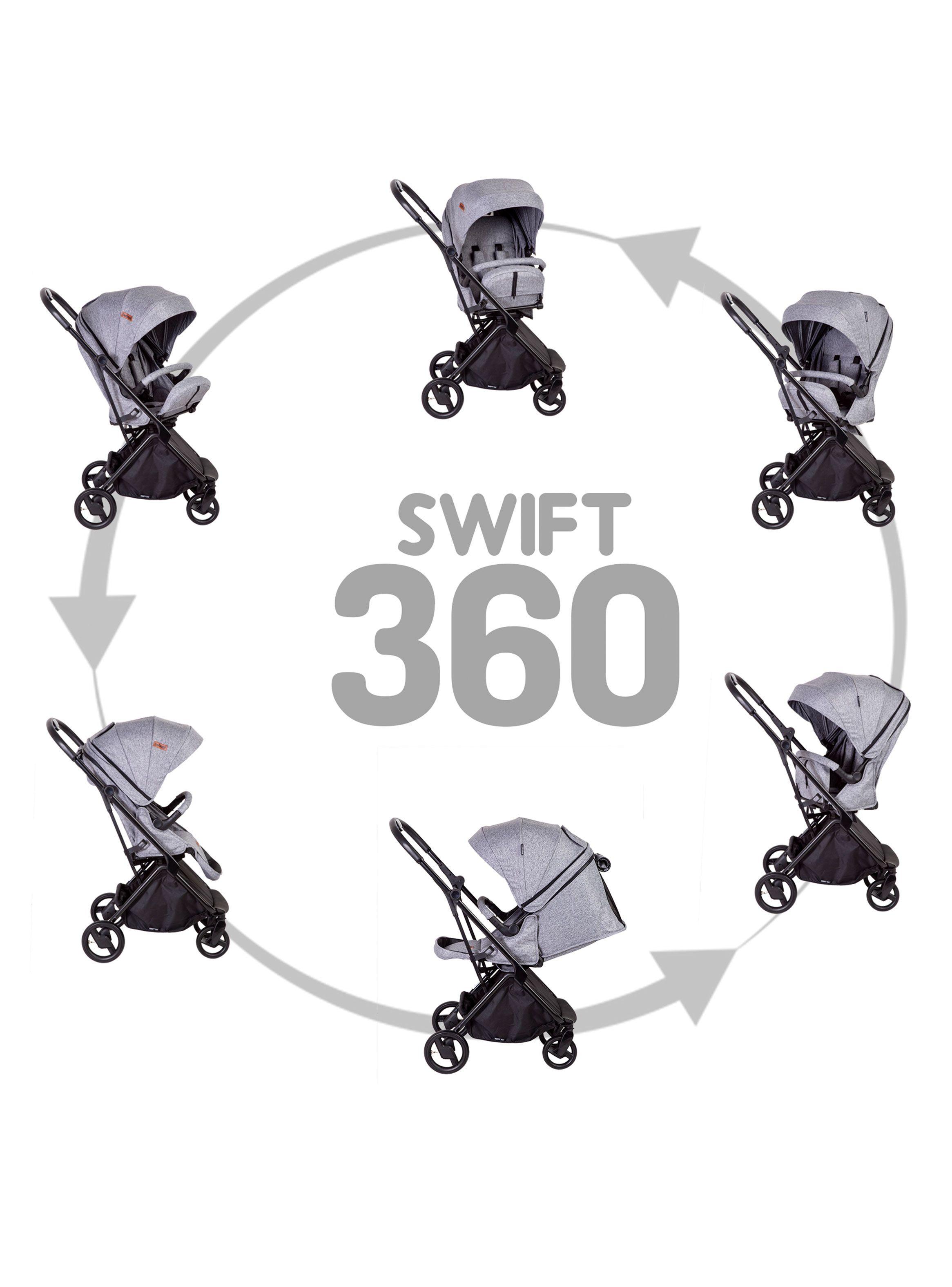 Coche Bebesit Travel System Swift 360 Negro-4