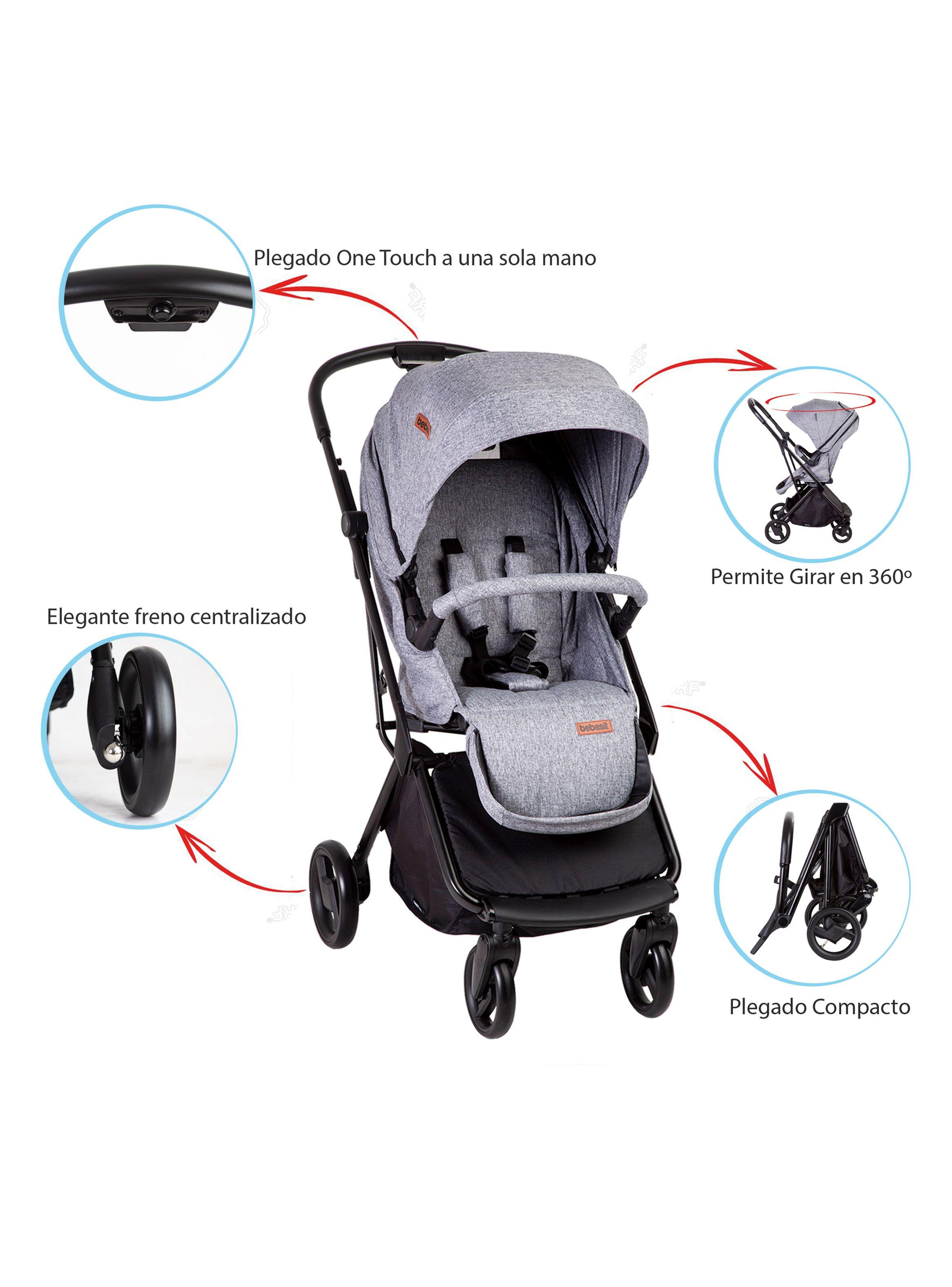 Coche Travel System Swift 360 Gris Bebesit-4