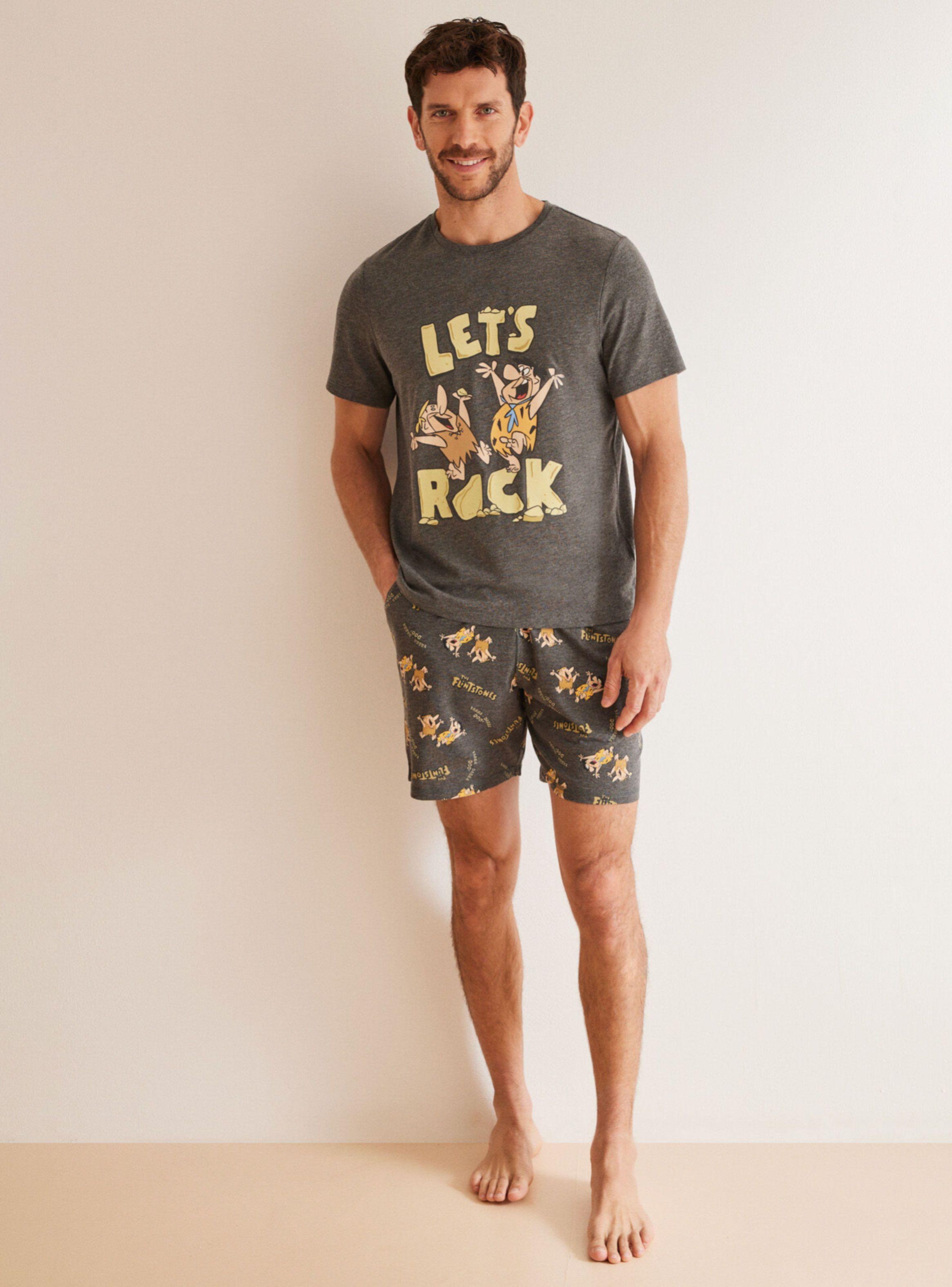 Pijama Corto Algodón Los Picapiedras-3