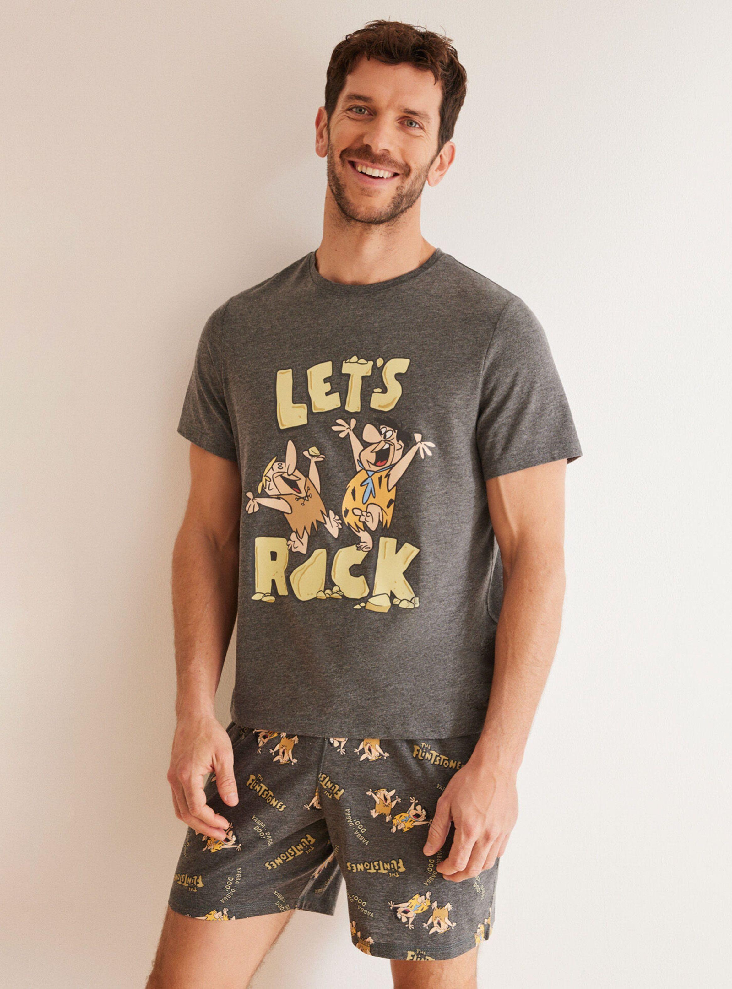 Pijama Corto Algodón Los Picapiedras-0