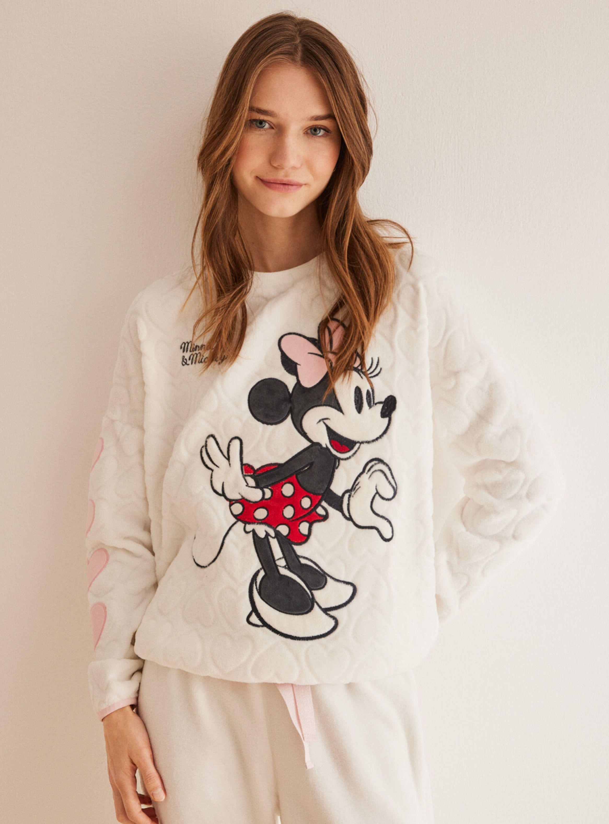 Pijama Polar Minnie Corazones-2