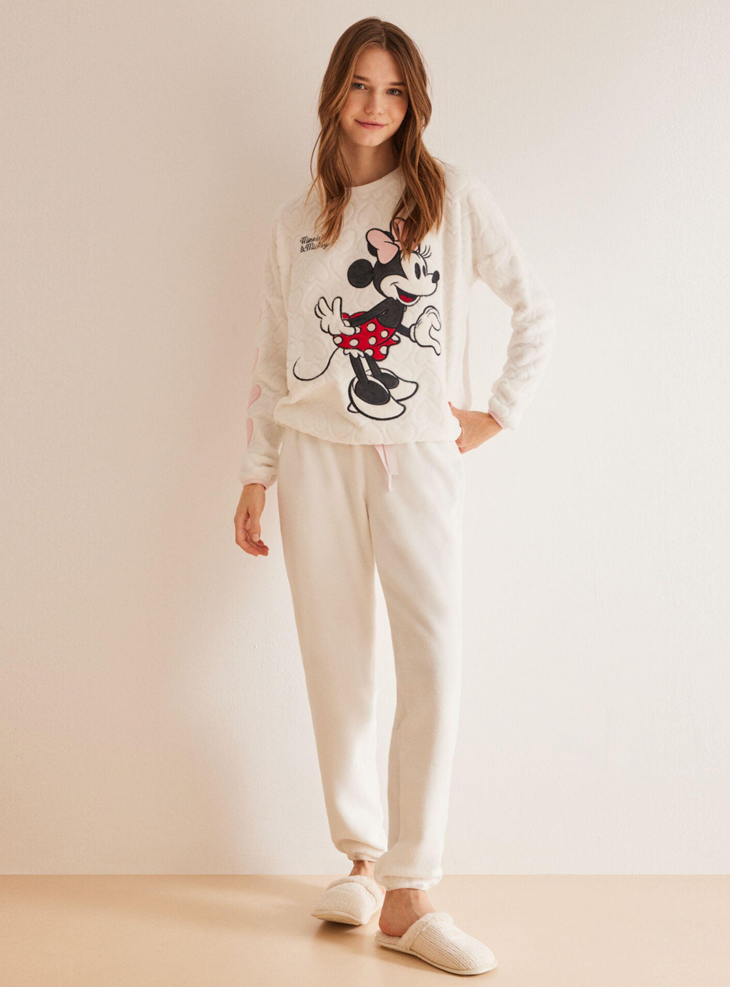 Pijama Polar Minnie Corazones-0