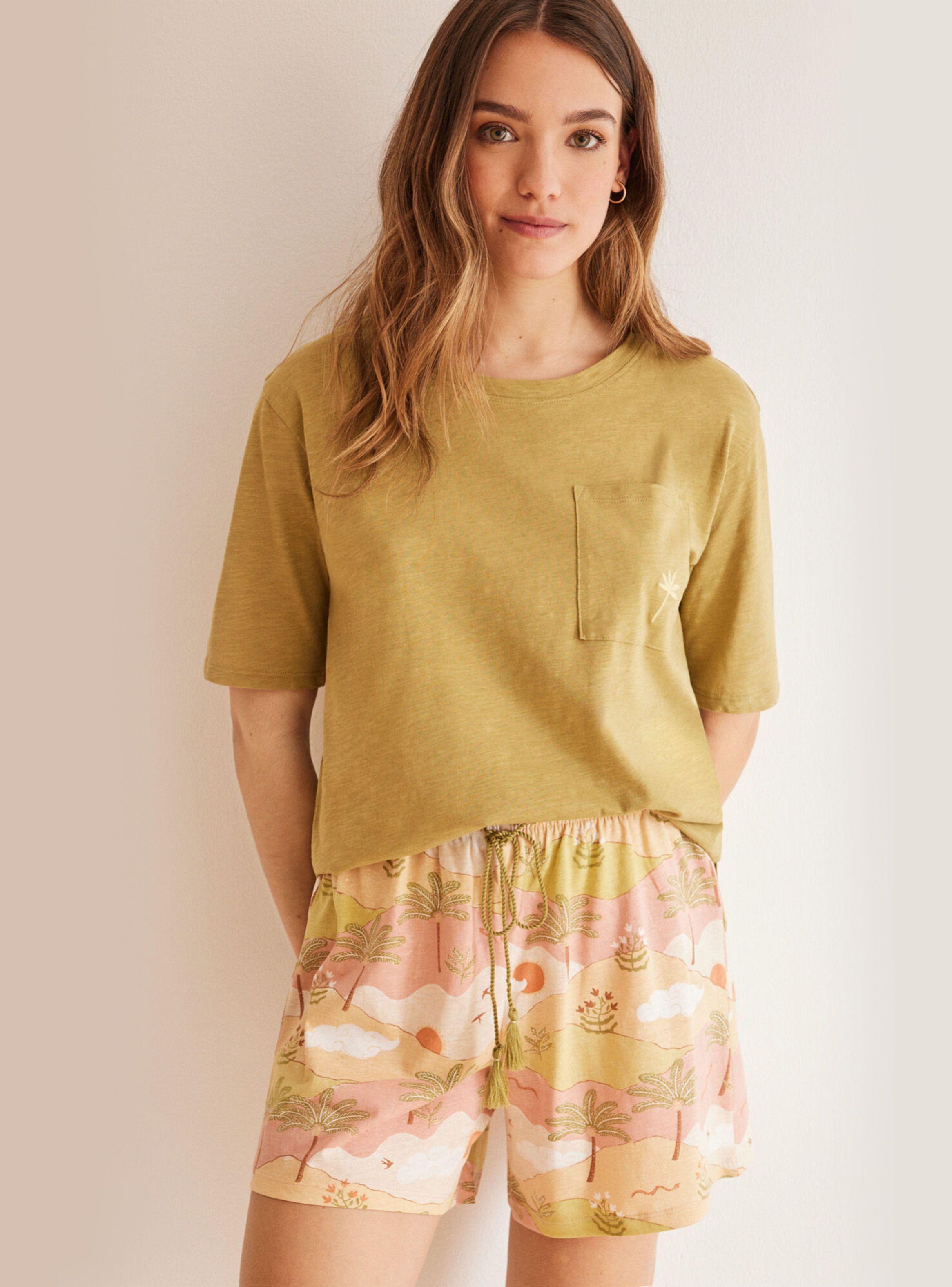 Pijama Short Paisaje Algodón-0