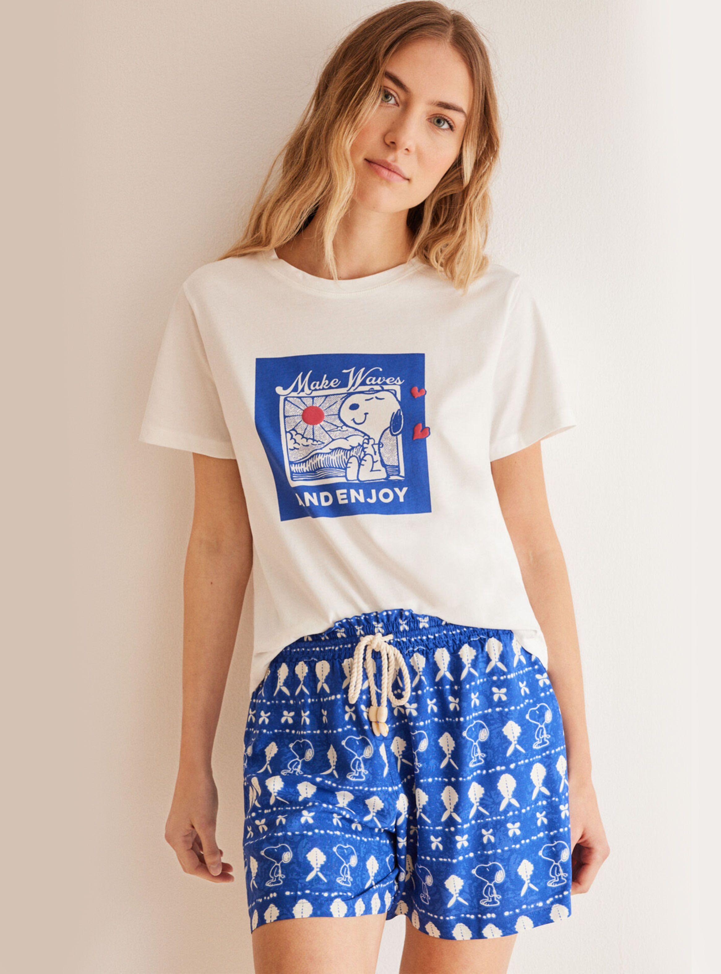 Shorts Allover Snoopy Viscosa-3