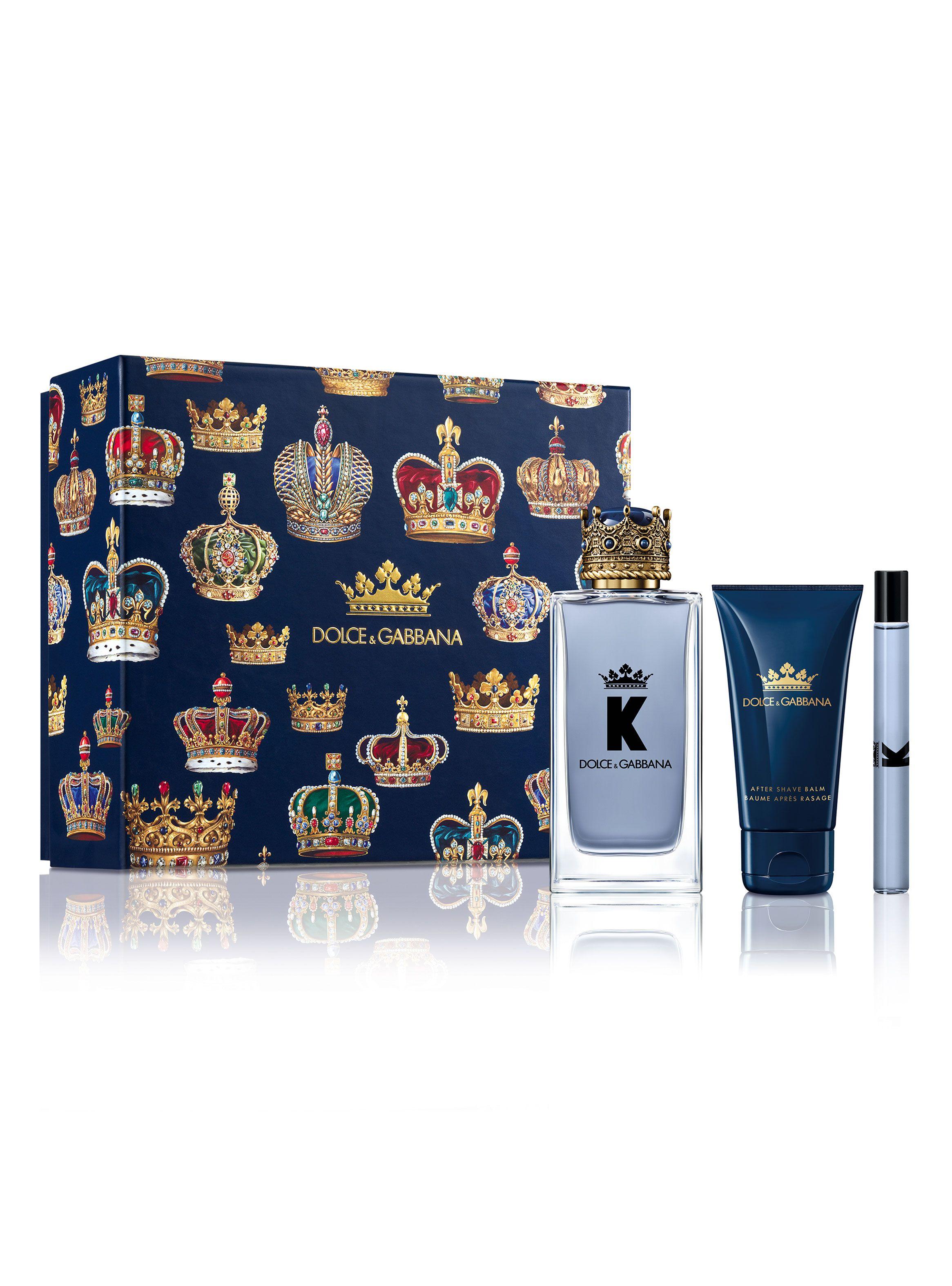 Perfume D&G K EDT Hombre 100 ml + After Shave Balm 50 ml + EDT 10 ml-0