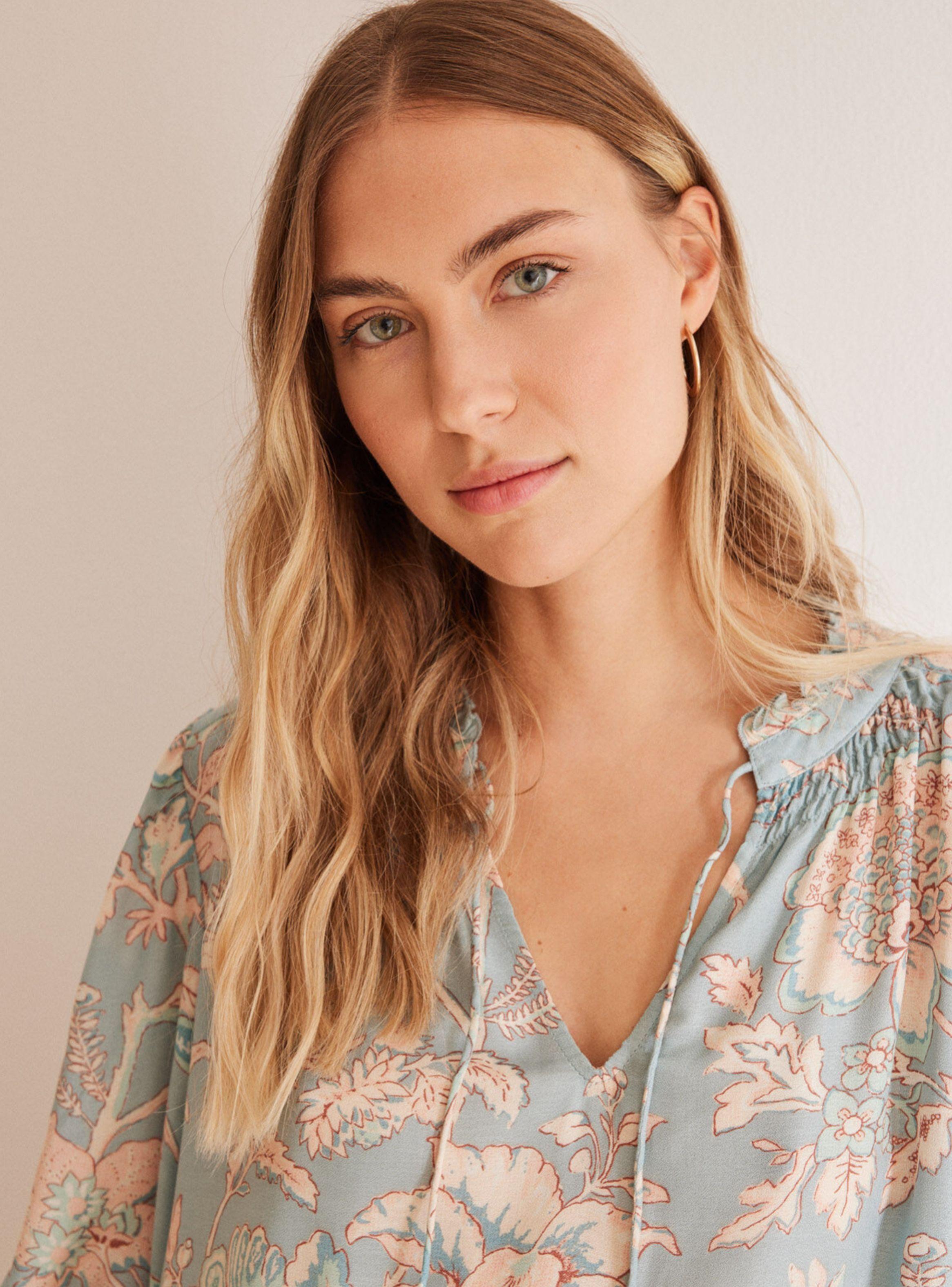 Camisa de Dormir Viscosa Estampado Flores-2