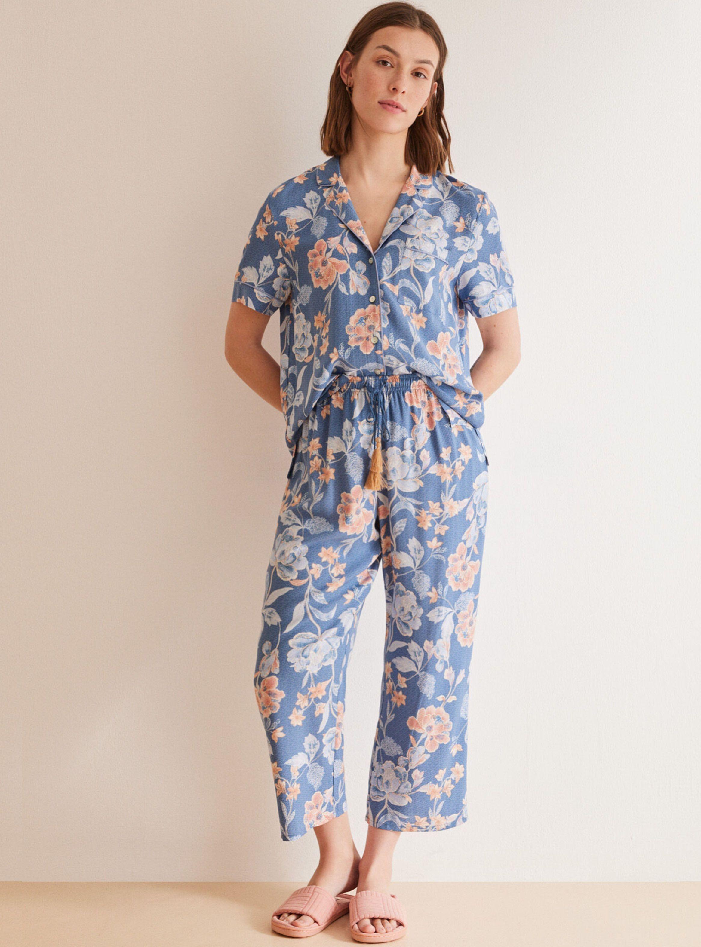 Pijama Camisero Capri Flores-0